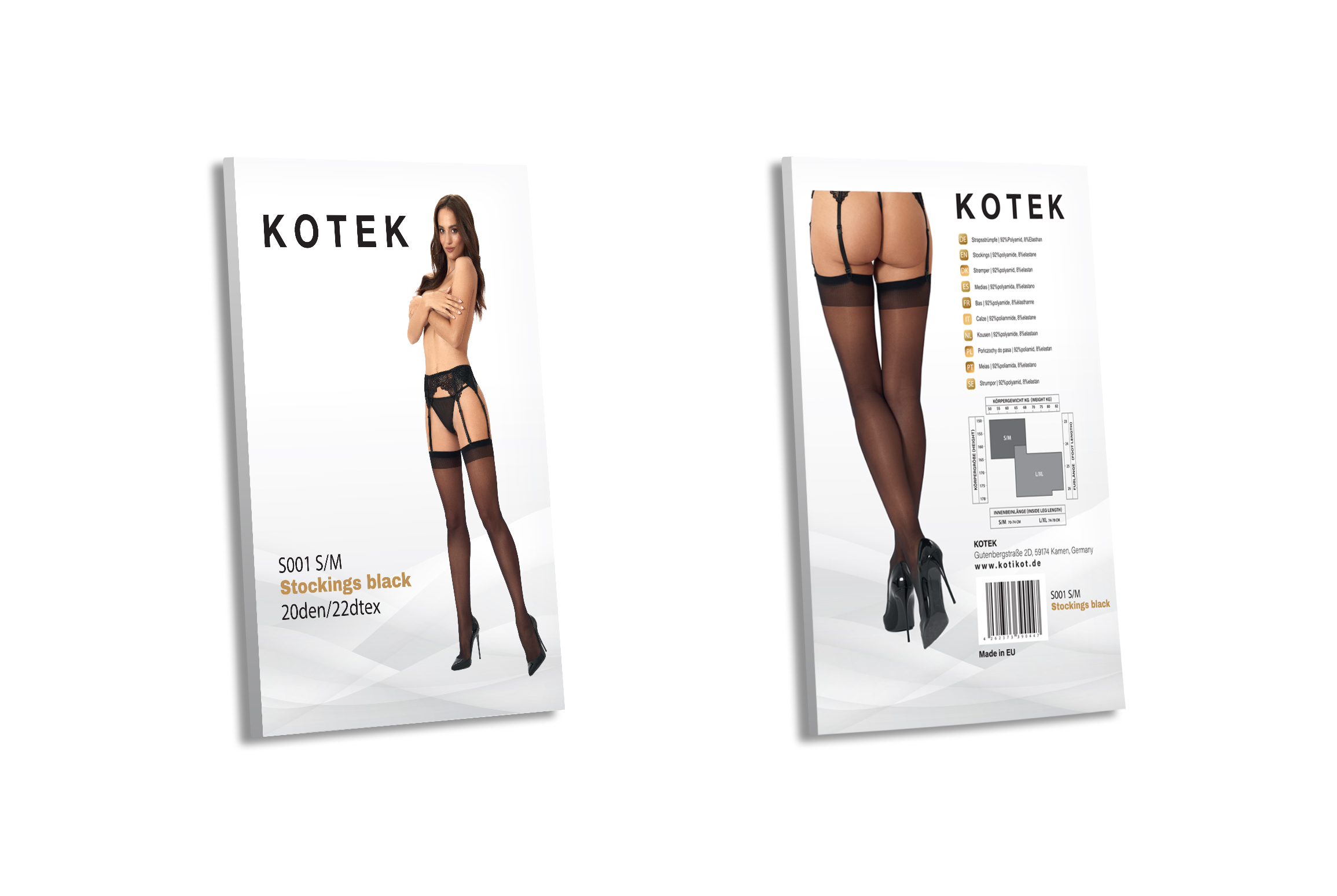 KOTEK Strapsstrümpfe S001 schwarz S/M KOTEK Strapsstrümpfe S001 schwarz S/M