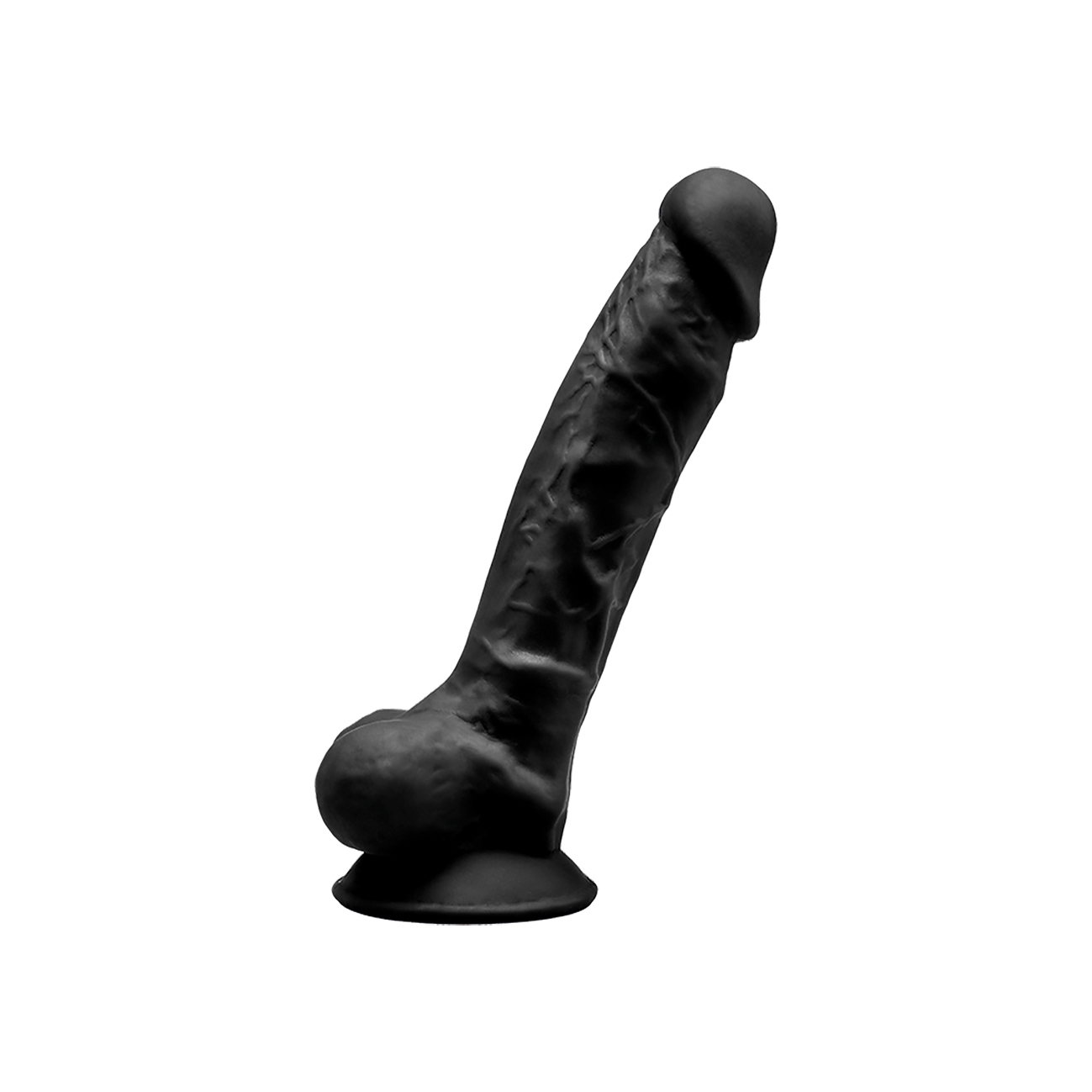 SILEXD Dual Density Silicone Dildo Model 1 black (7")