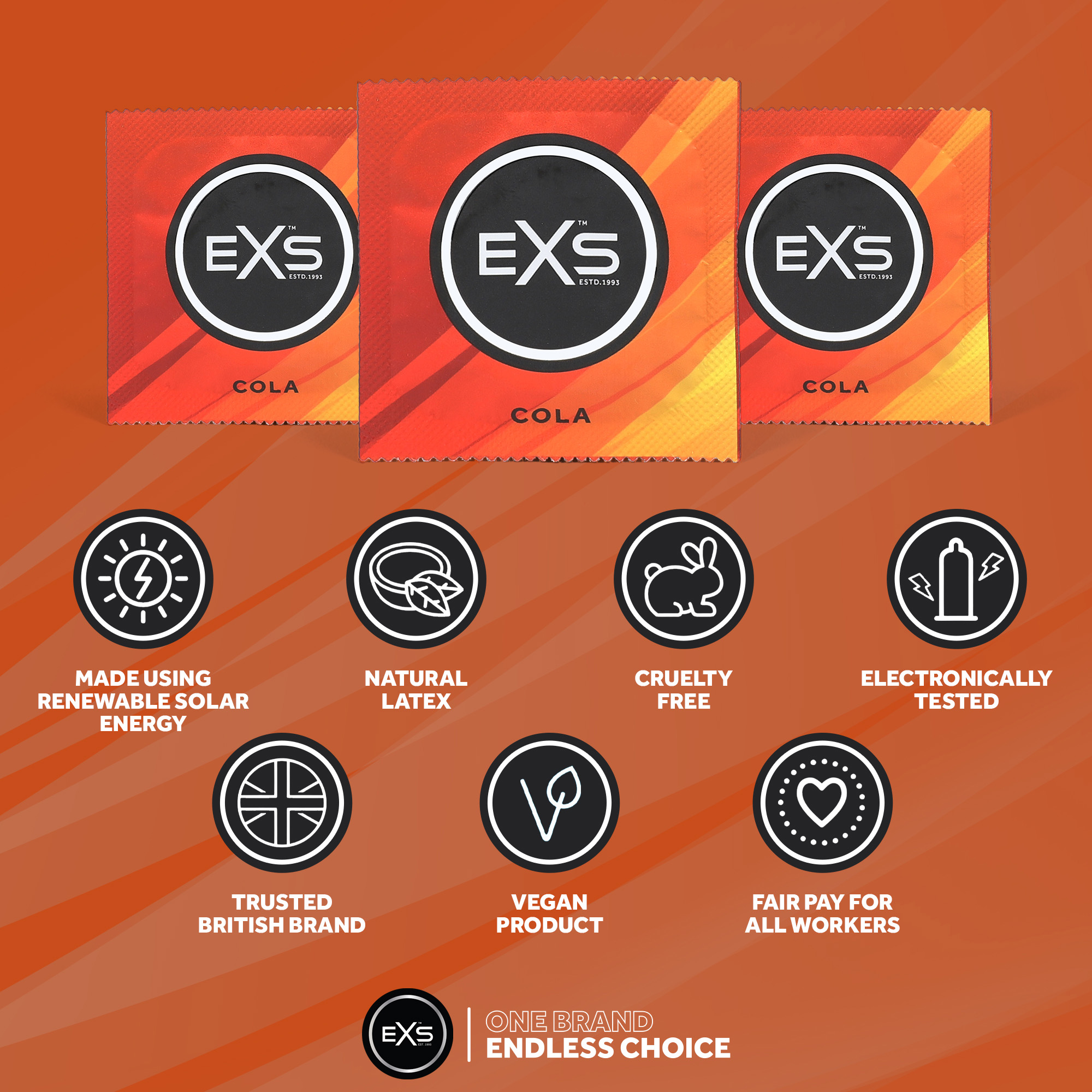 EXS Cola Flavoured condoms (100pcs)