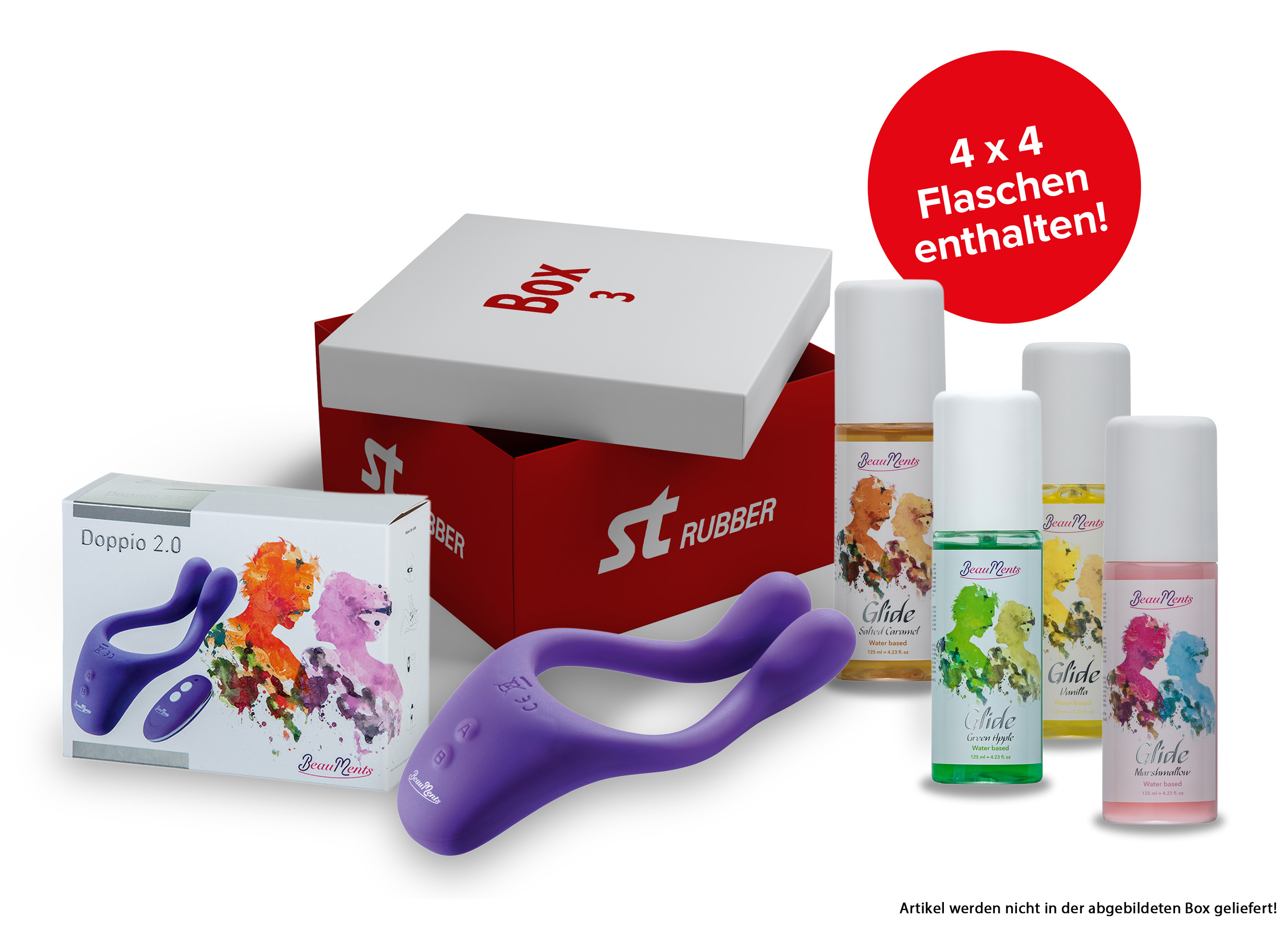 BeauMents Doppio 2.0 purple/Gleitmittel-Package 3