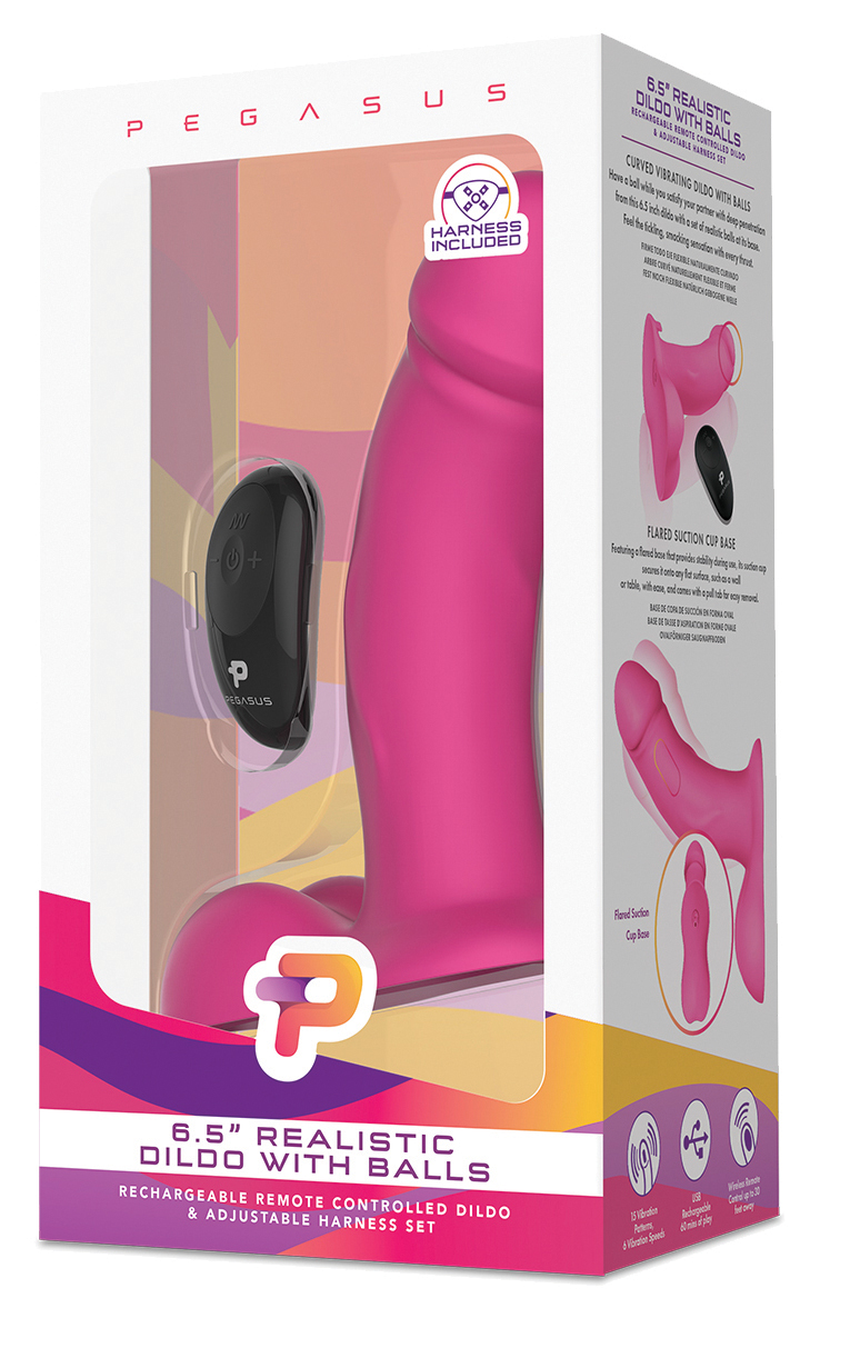 PEGASUS 6,5' Realistic Dildo with Balls & Harness Set