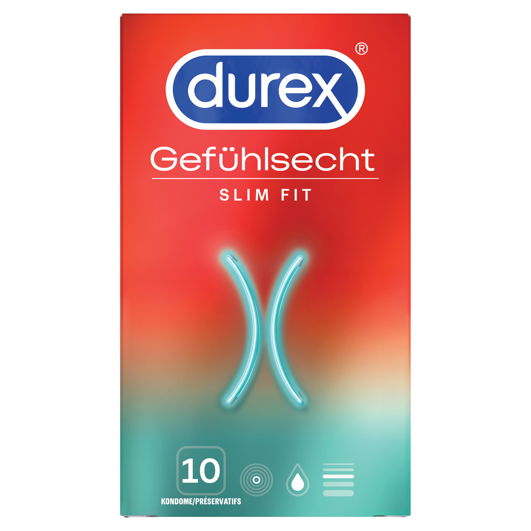 DUREX Gefühlsecht Slim Fit 10 St.