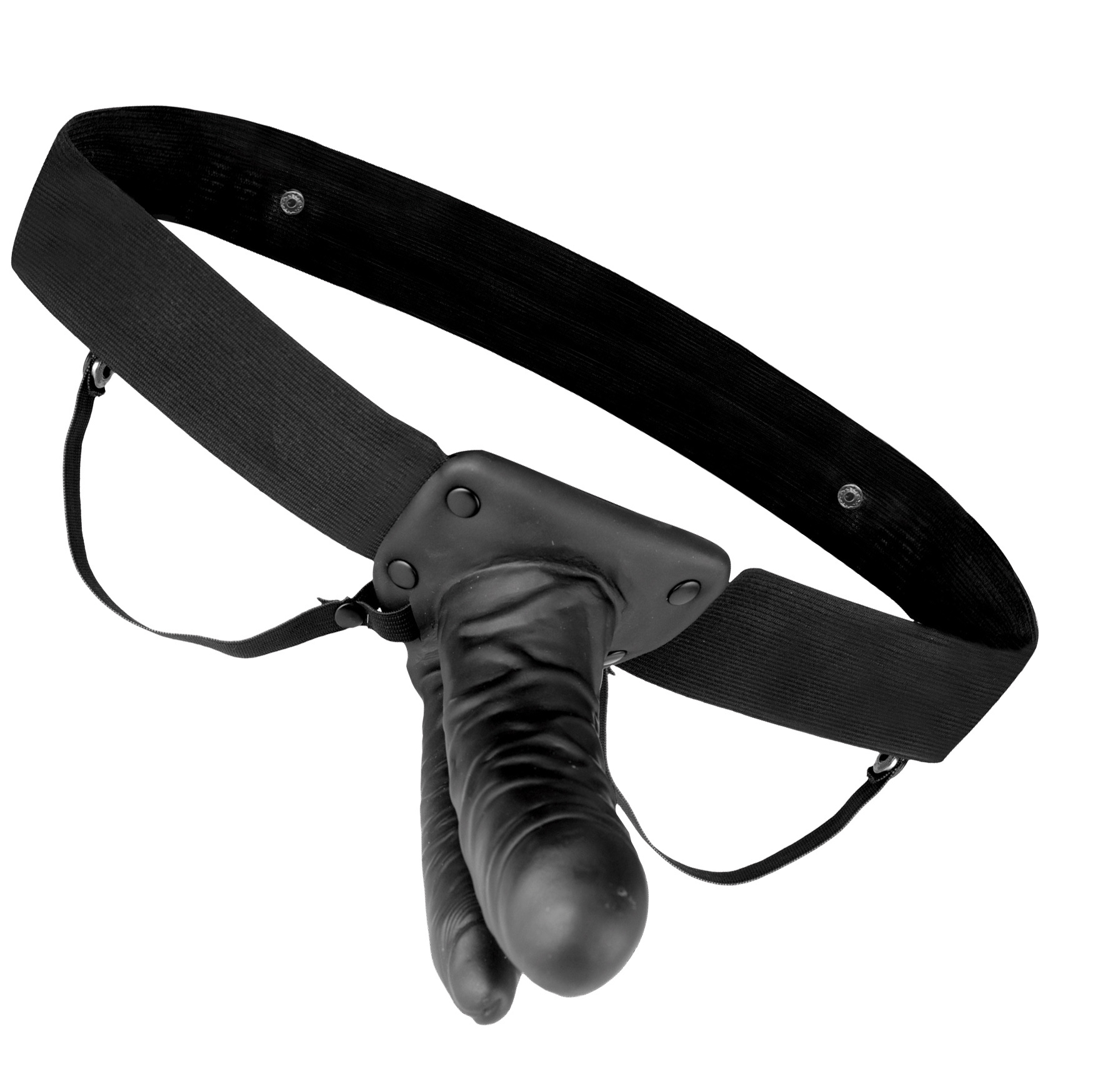 LUX FETISH Unisex Vibrating Hollow Double Strap-On