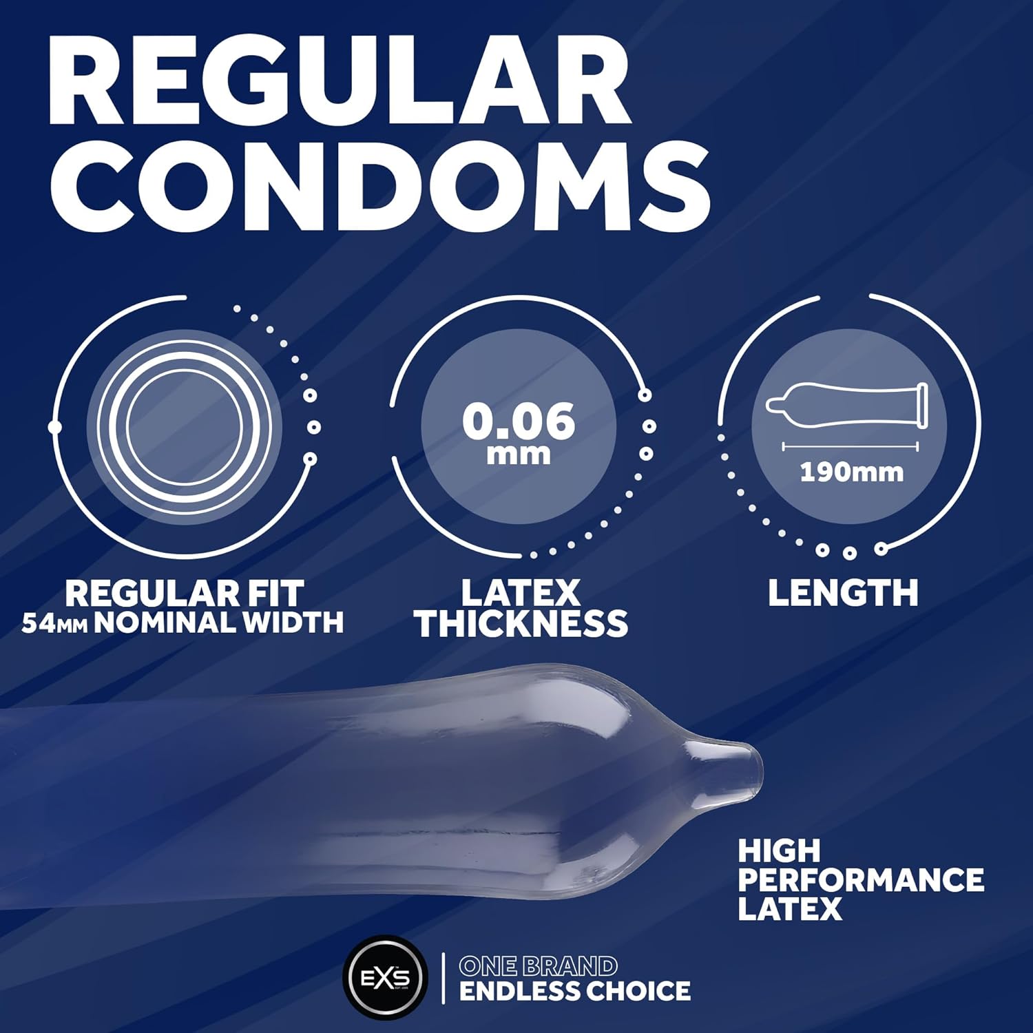EXS Regular 54mm condoms (100pcs)