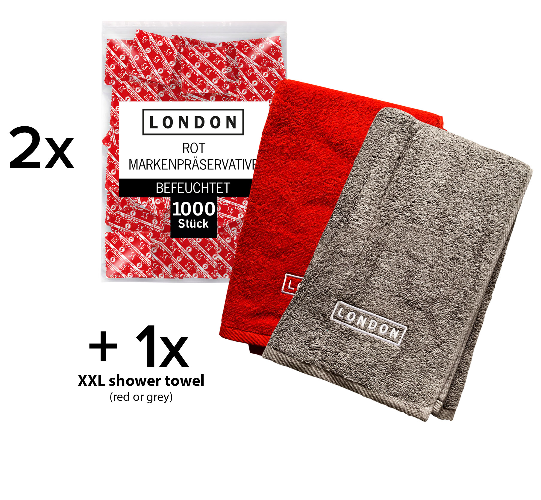 LONDON Feucht rot 1000er Aktionspaket (2 x 1000er Btl.)