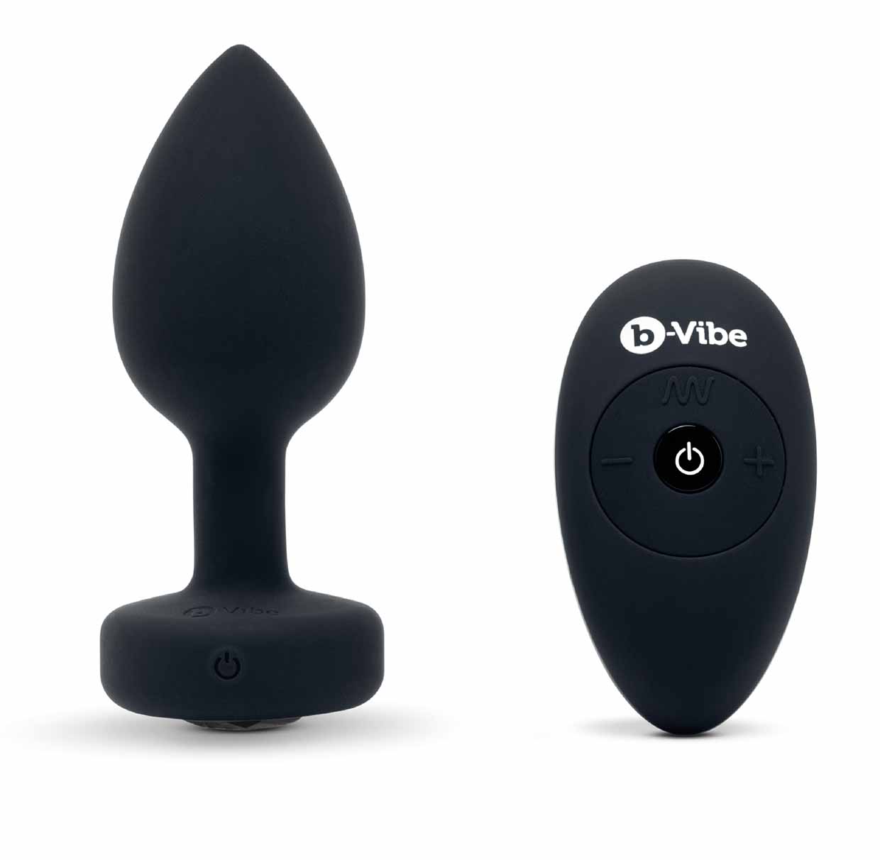 b-Vibe Vibrating Jewel Plug M/L Black