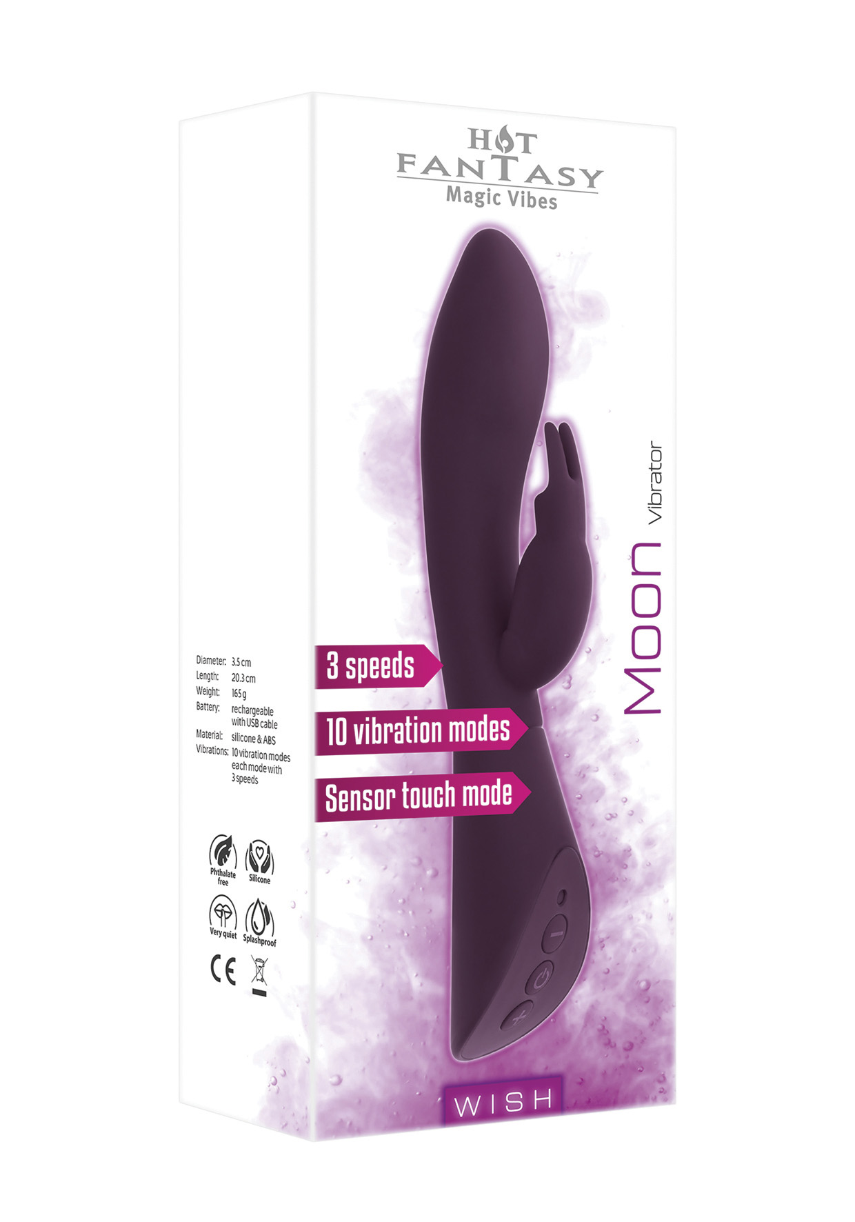 HOT FANTASY WISH Moon Vibrator purplish red