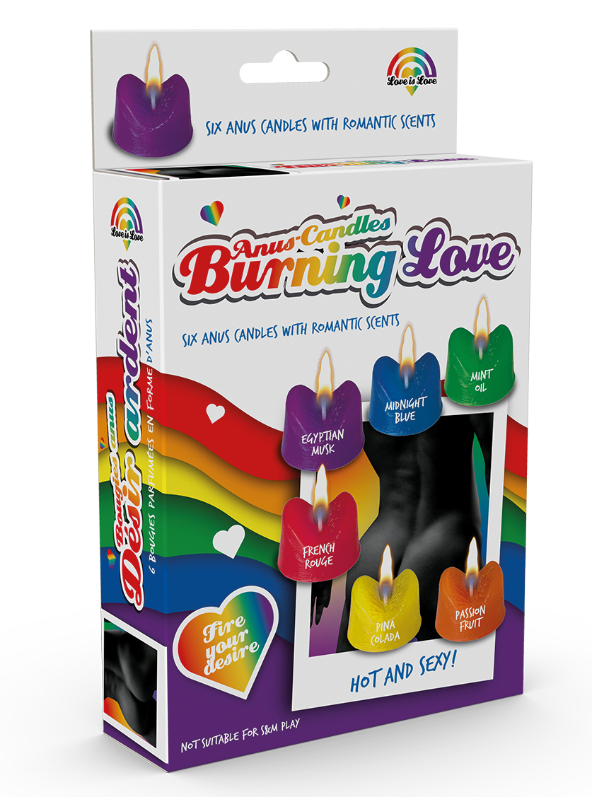Rainbow Burning Love anus candles