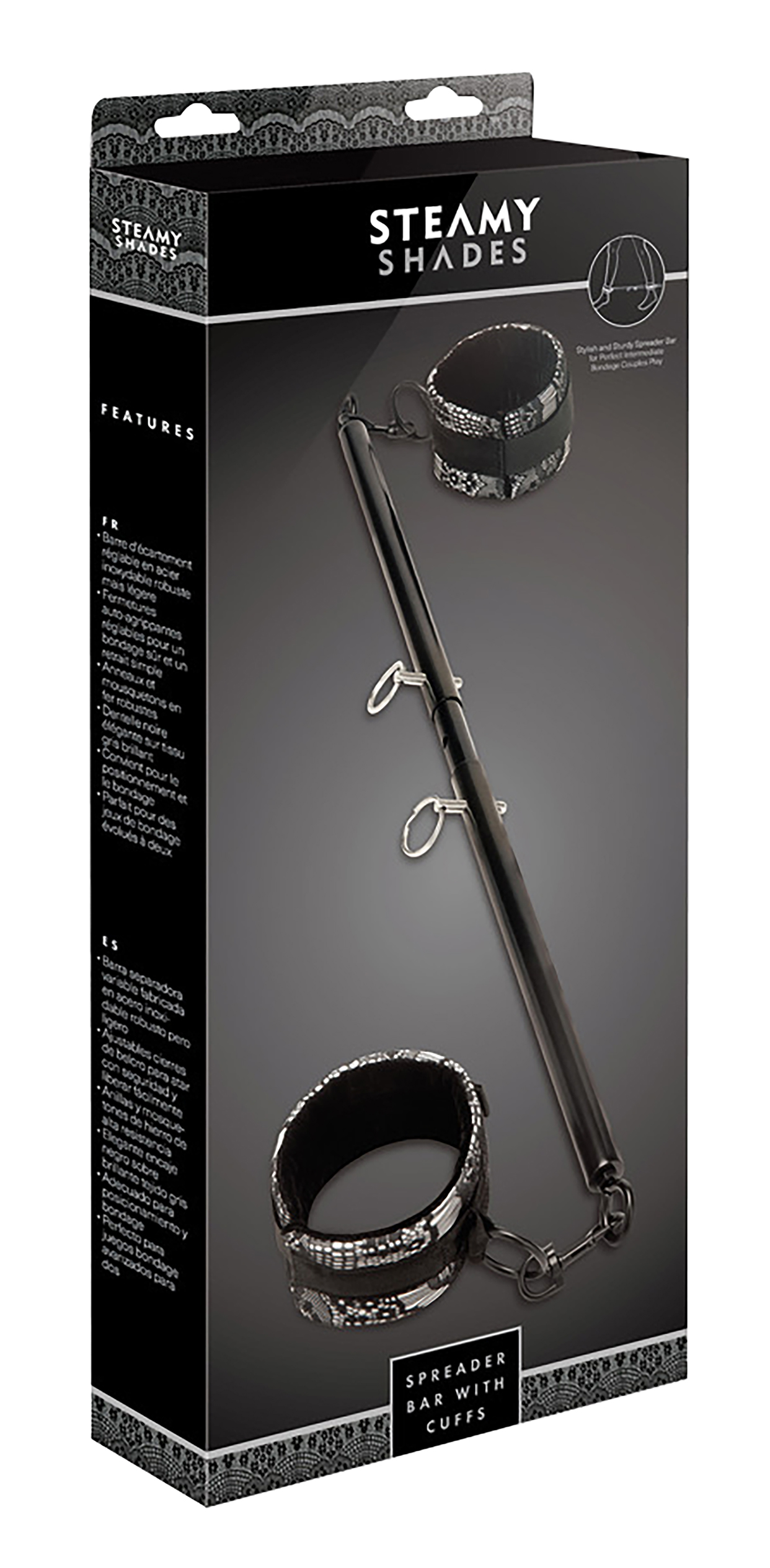 STEAMY SHADES Spreader Bar with Cuffs