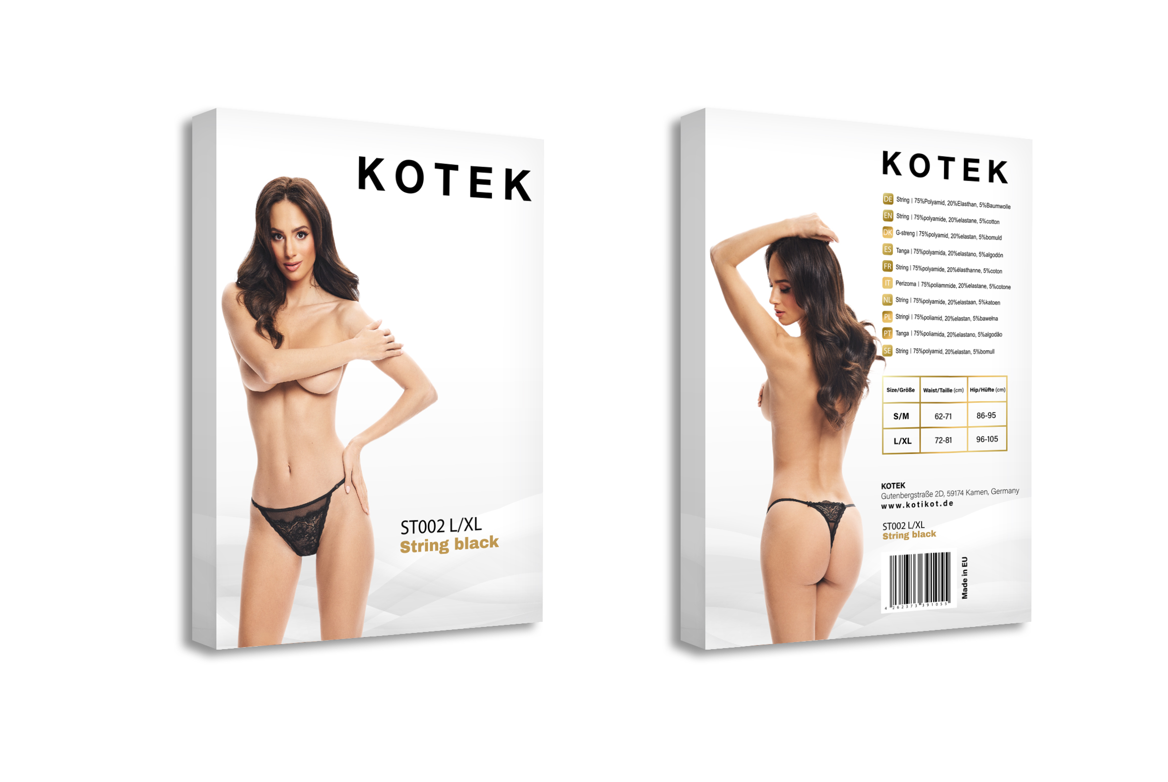 KOTEK String ST002 schwarz L/XL KOTEK String ST002 schwarz L/XL