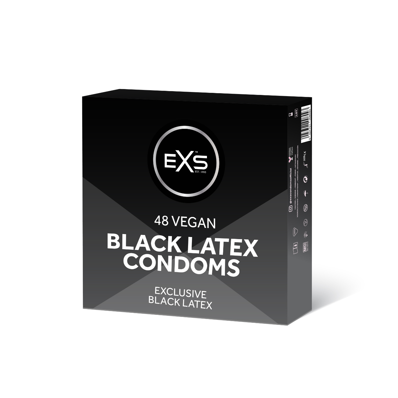 EXS Black Latex condoms (48pcs)