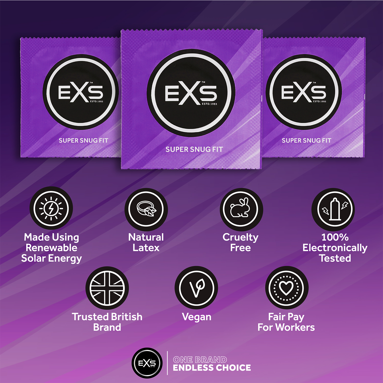 EXS Super Snug Fit 47mm condoms (100pcs)