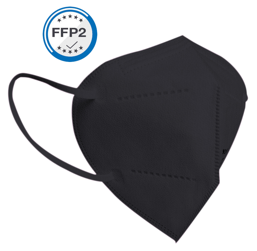 Selbstfilternde FFP2-Maske (20er-Pack), schwarz
