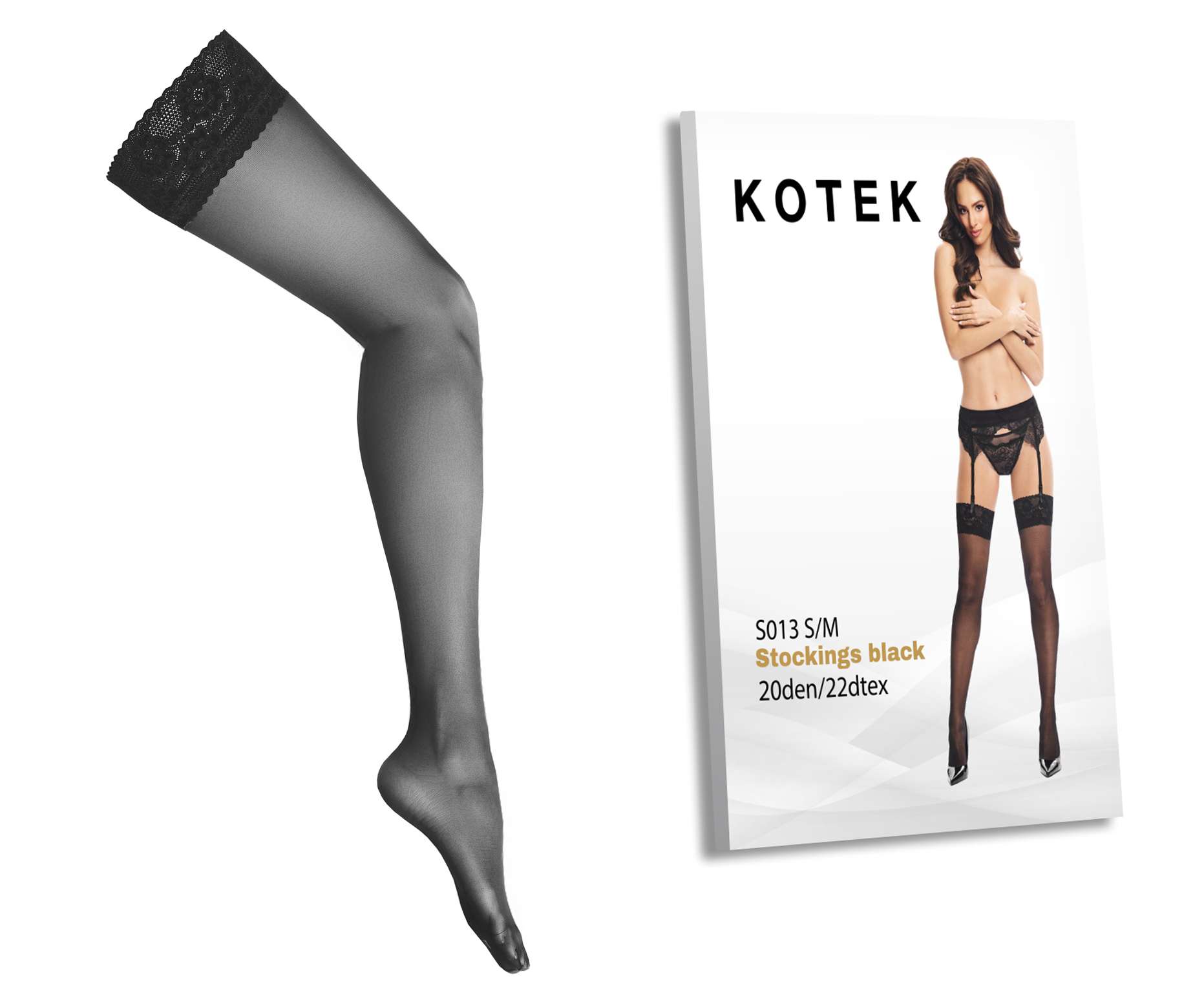 KOTEK Strapsstrümpfe S013 schwarz S/M KOTEK Strapsstrümpfe S013 schwarz S/M