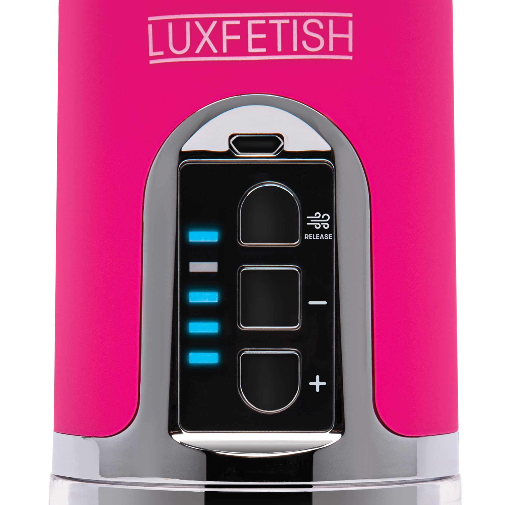 LUX FETISH Rechargeable 4-function Auto Pussy Pump With Clit Clamp