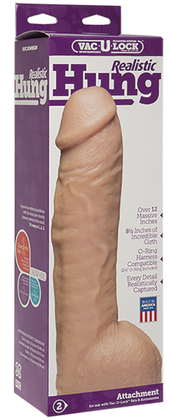 DOC JOHNSON VAC-U-LOCK 12' Realistic Hung