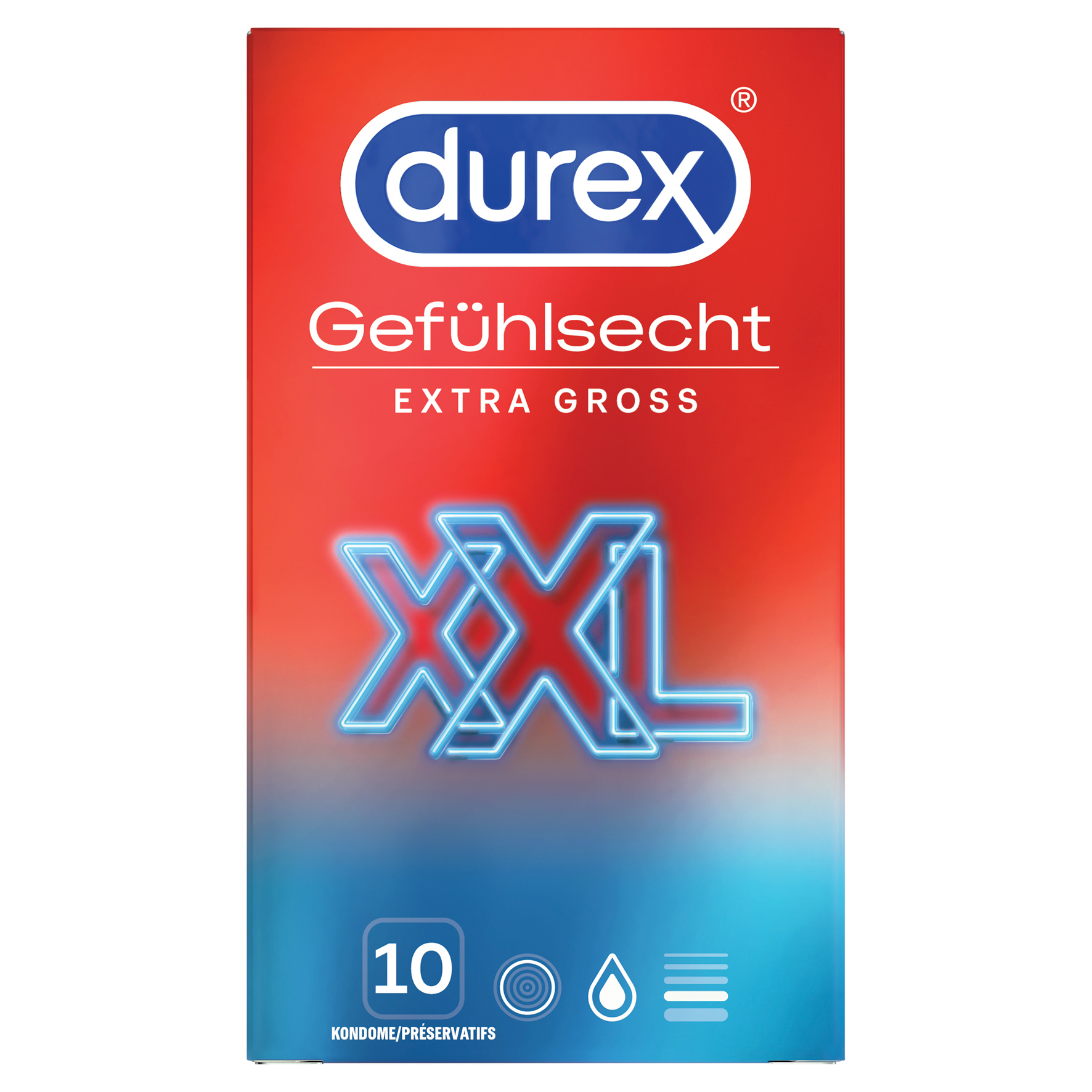 DUREX Gefühlsecht Extra Groß 10 St.