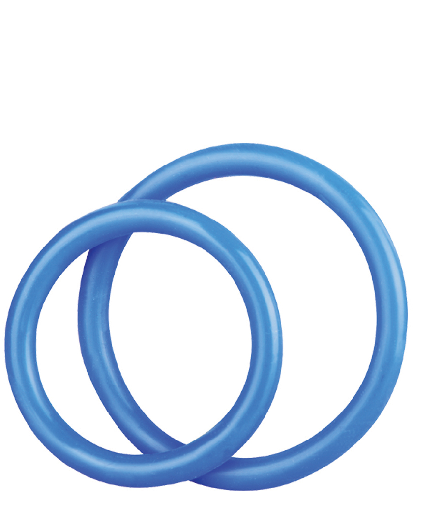 BLUE LINE C&B GEAR Silicone Cock Ring Set - Blue