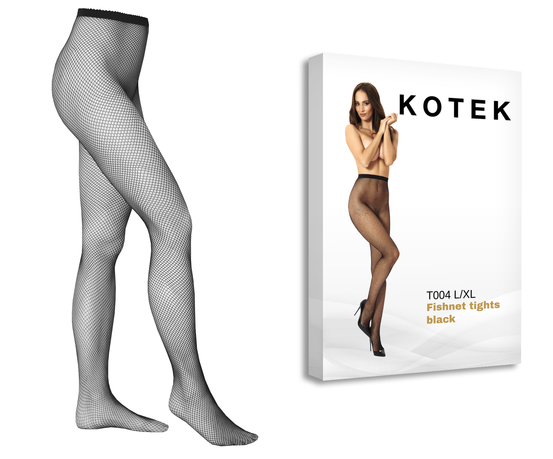 KOTEK Strumpfhose Fishnet T004 schwarz L/XL KOTEK Strumpfhose Fishnet T004 schwarz L/XL