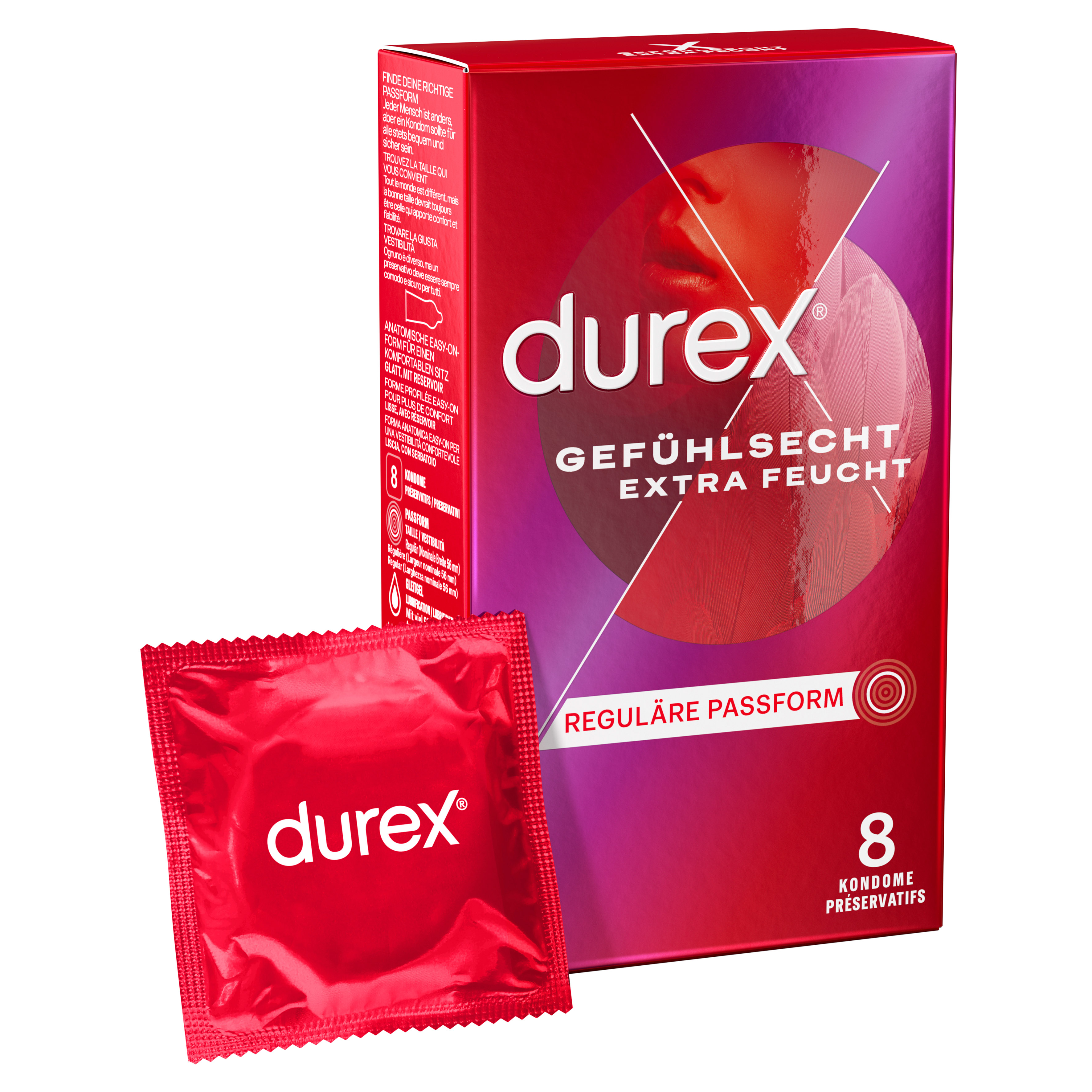 DUREX Gefühlsecht Extra Feucht 8 St. -New Design-