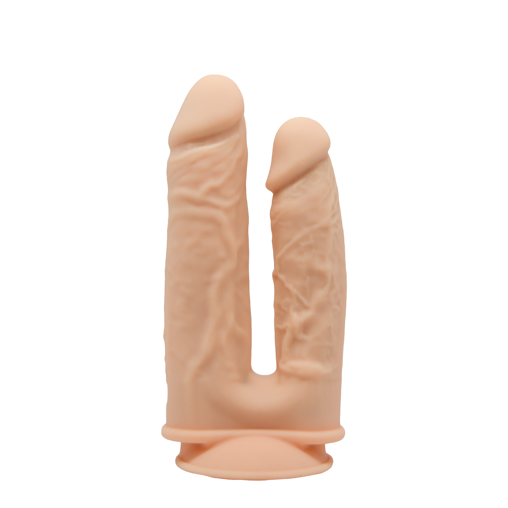 SILEXD Dual Density Silicone Double Penetration Dildo flesh (8"+7")