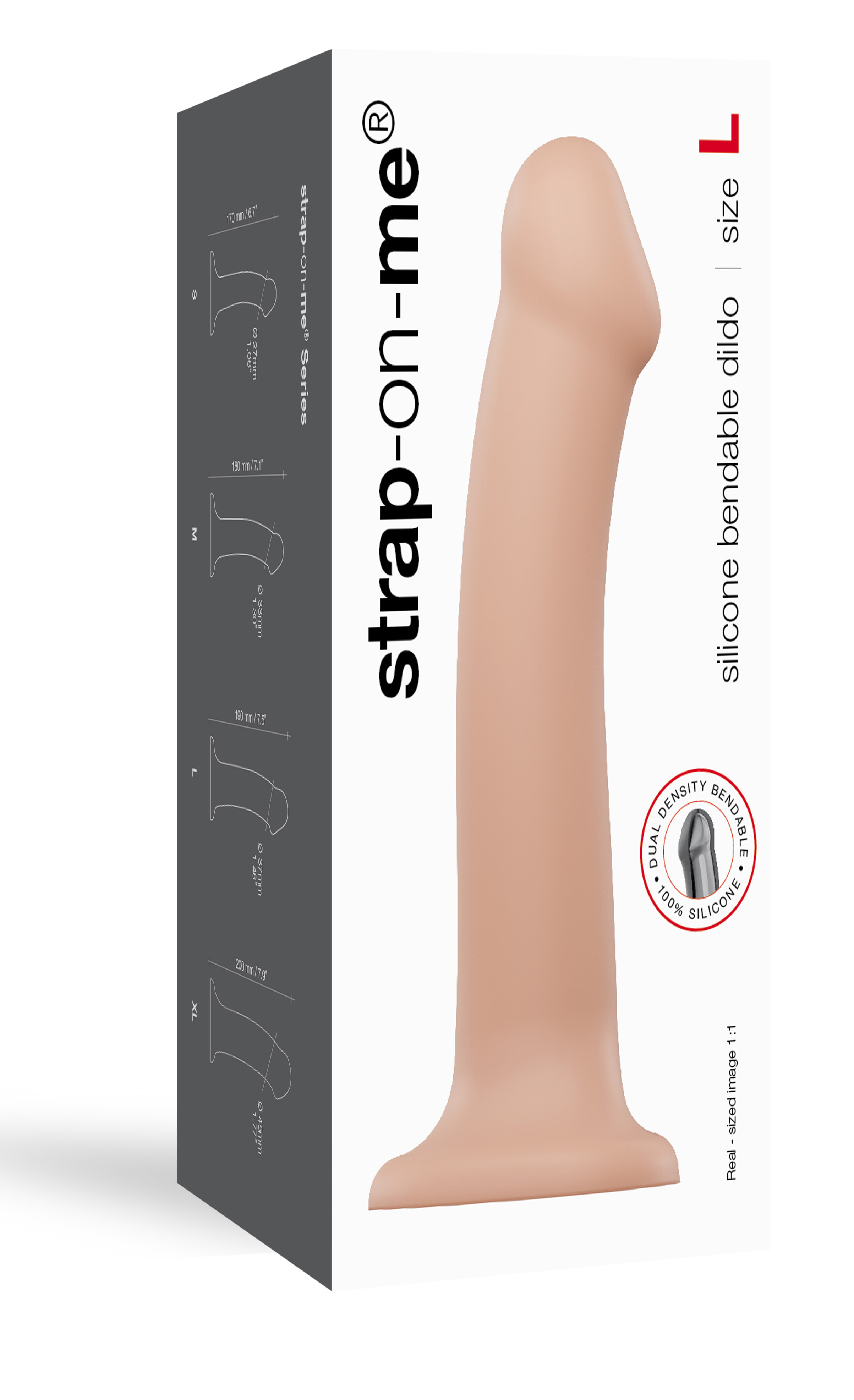 Strap-on-me Bendable Dildo flesh L