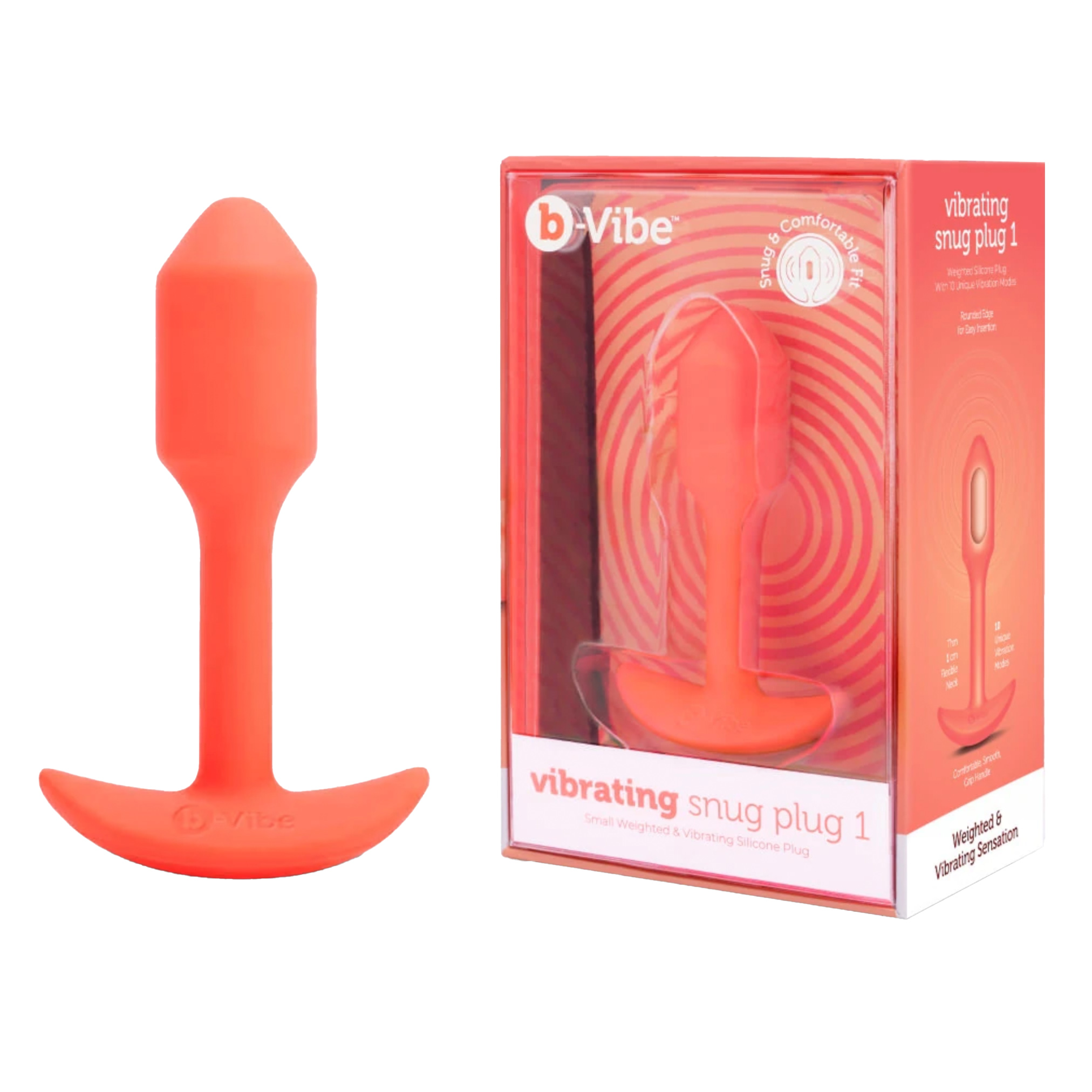 *b-Vibe Vibrating Snug Plug S Orange