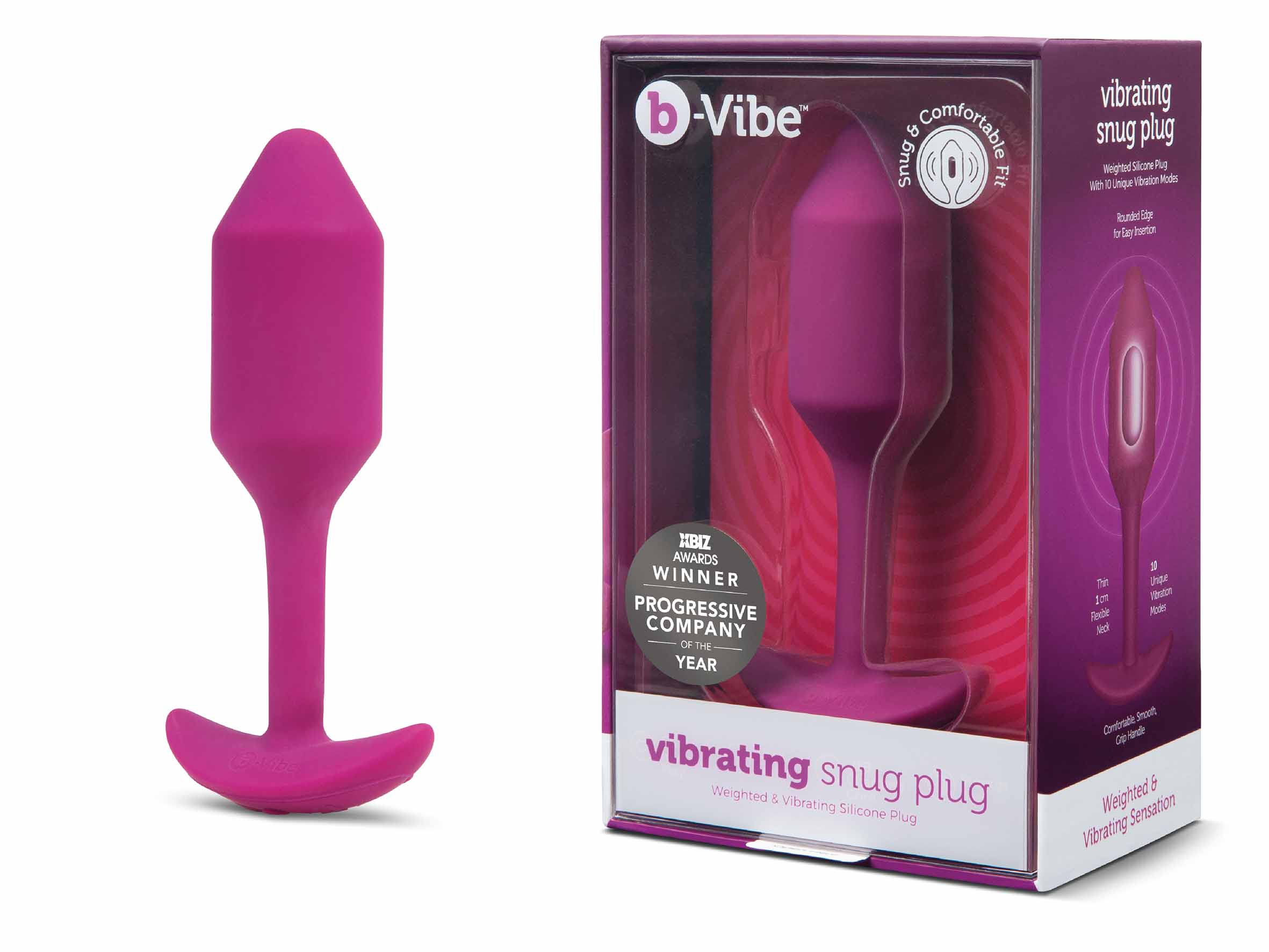 b-Vibe Vibrating Snug Plug M Rose