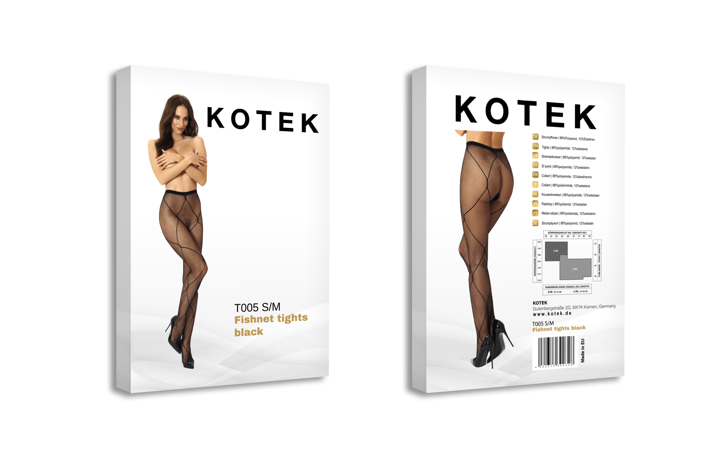 KOTEK Strumpfhose Fishnet T005 schwarz S/M