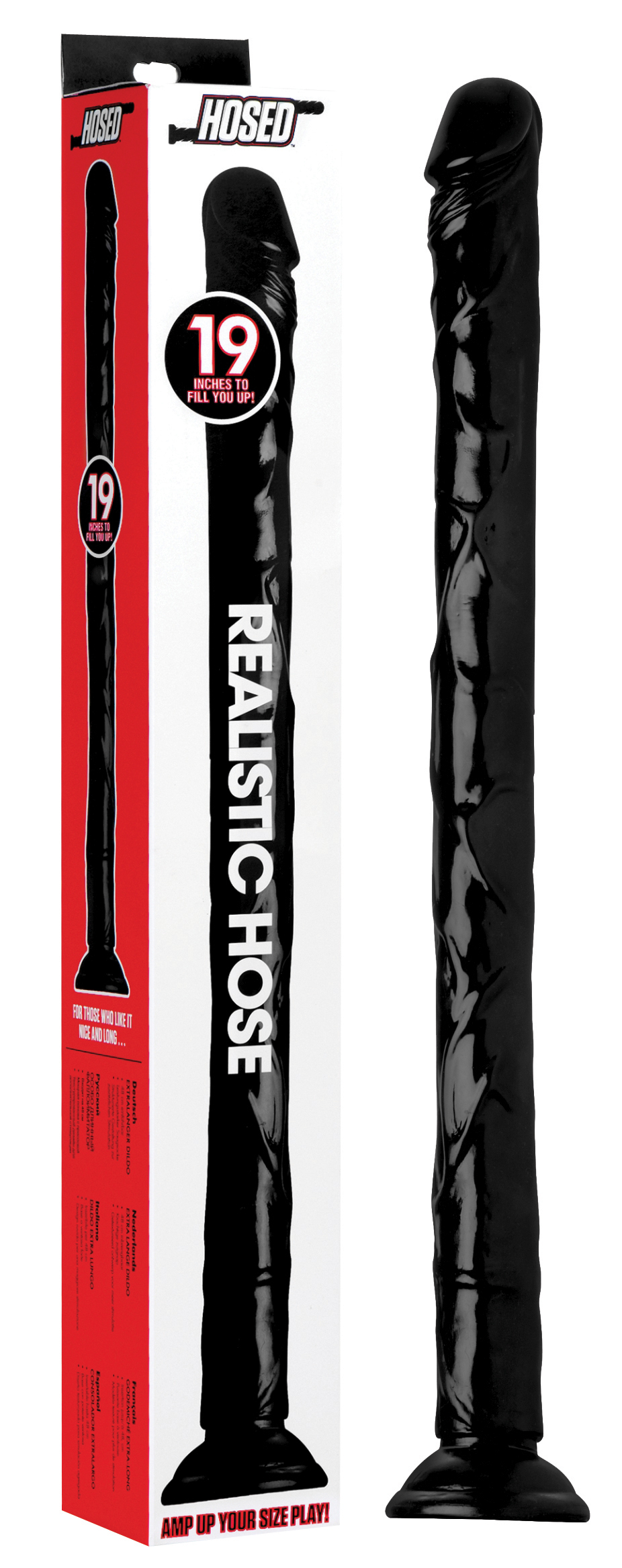 HOSED Realistic Hose 19' Dildo black