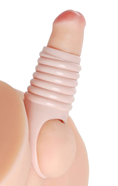 SIZE MATTERS Really Ample Ribbed Penis Sheath