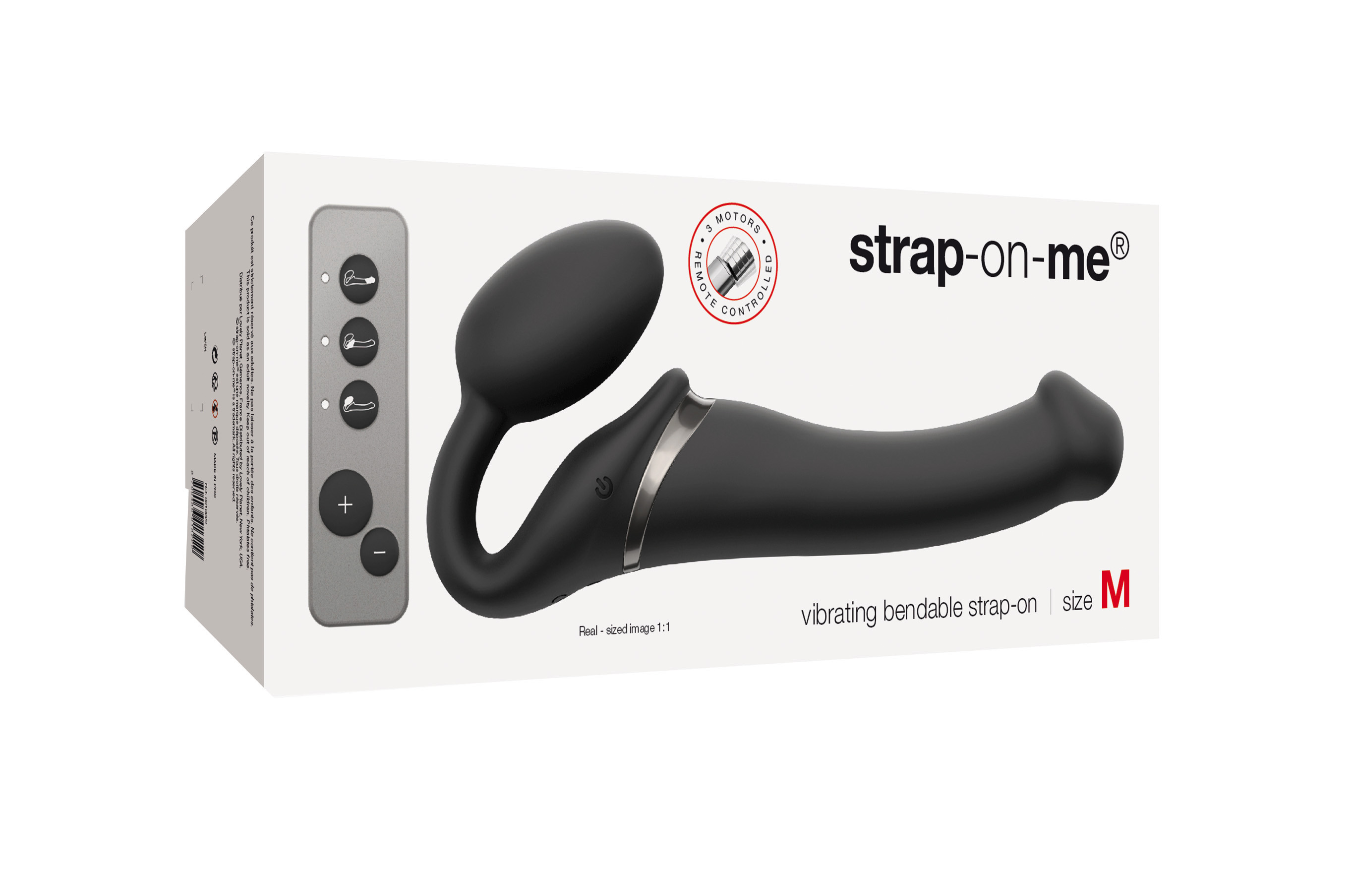 Strap-on-me Vibrating bendable strap-on black M