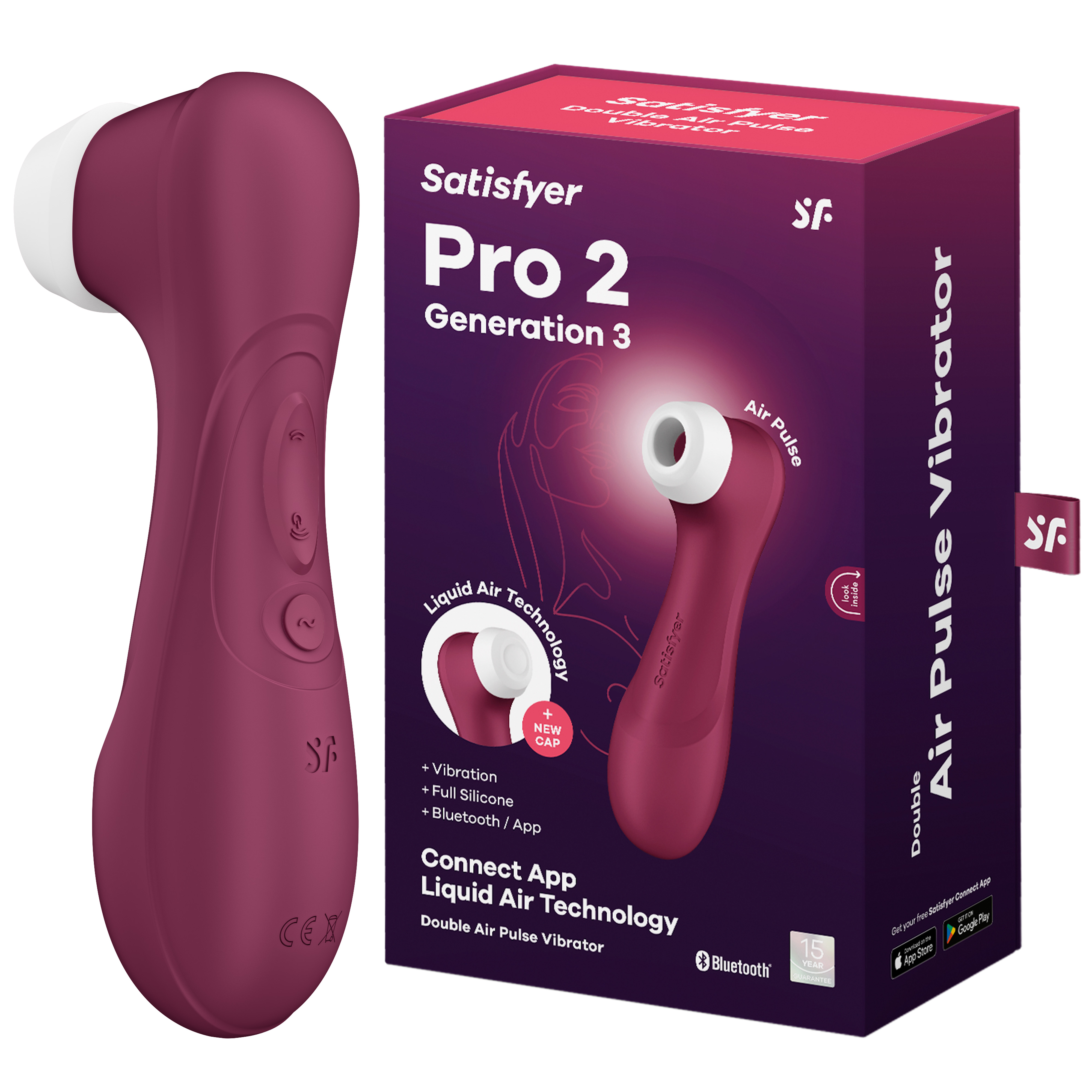 SATISFYER Pro 2 Generation 3 wine red+ SATISFYER Pro 2 Generation 3 wine red+
