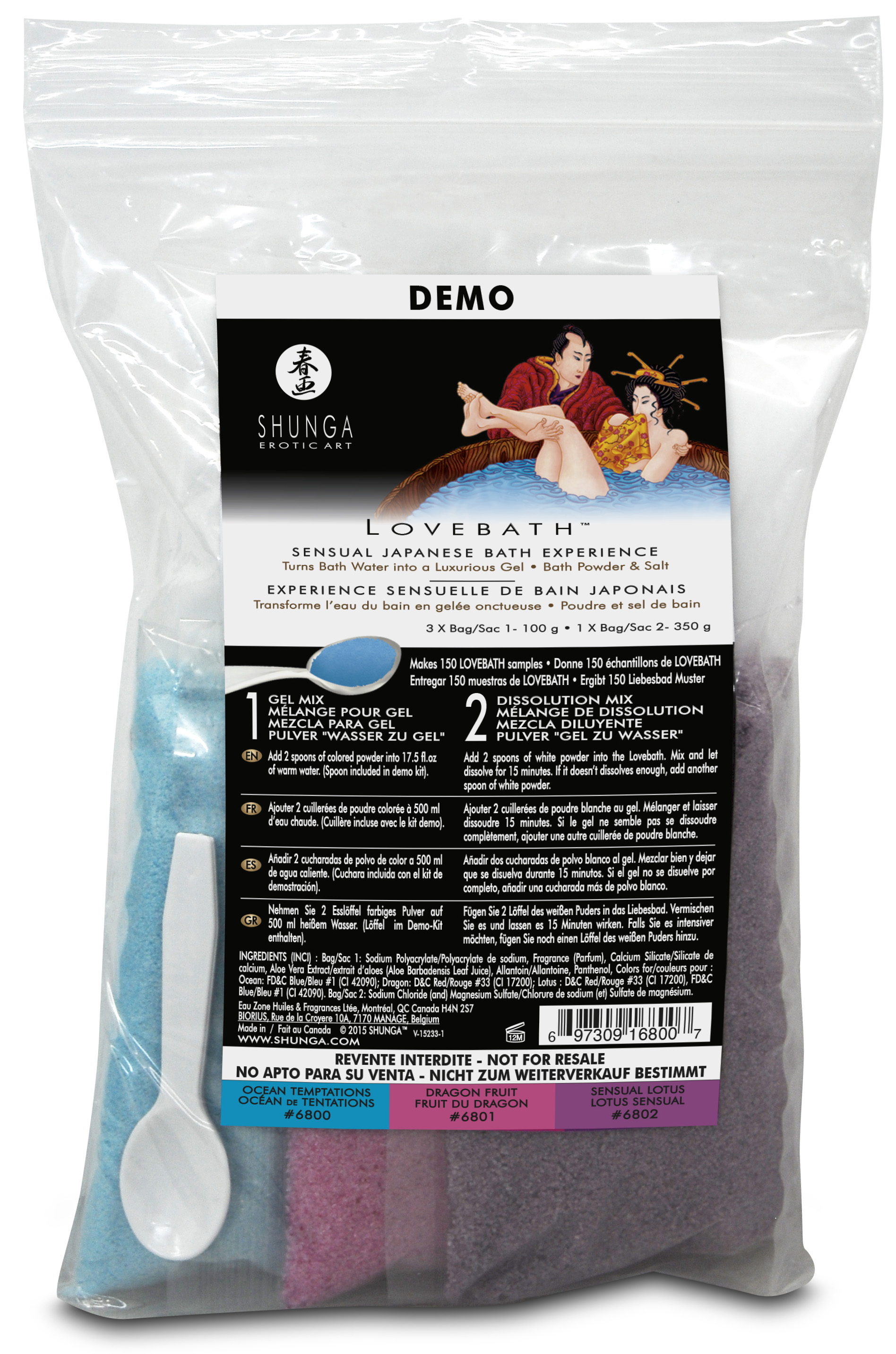 SHUNGA Lovebath 3 Sorten 650g TESTER