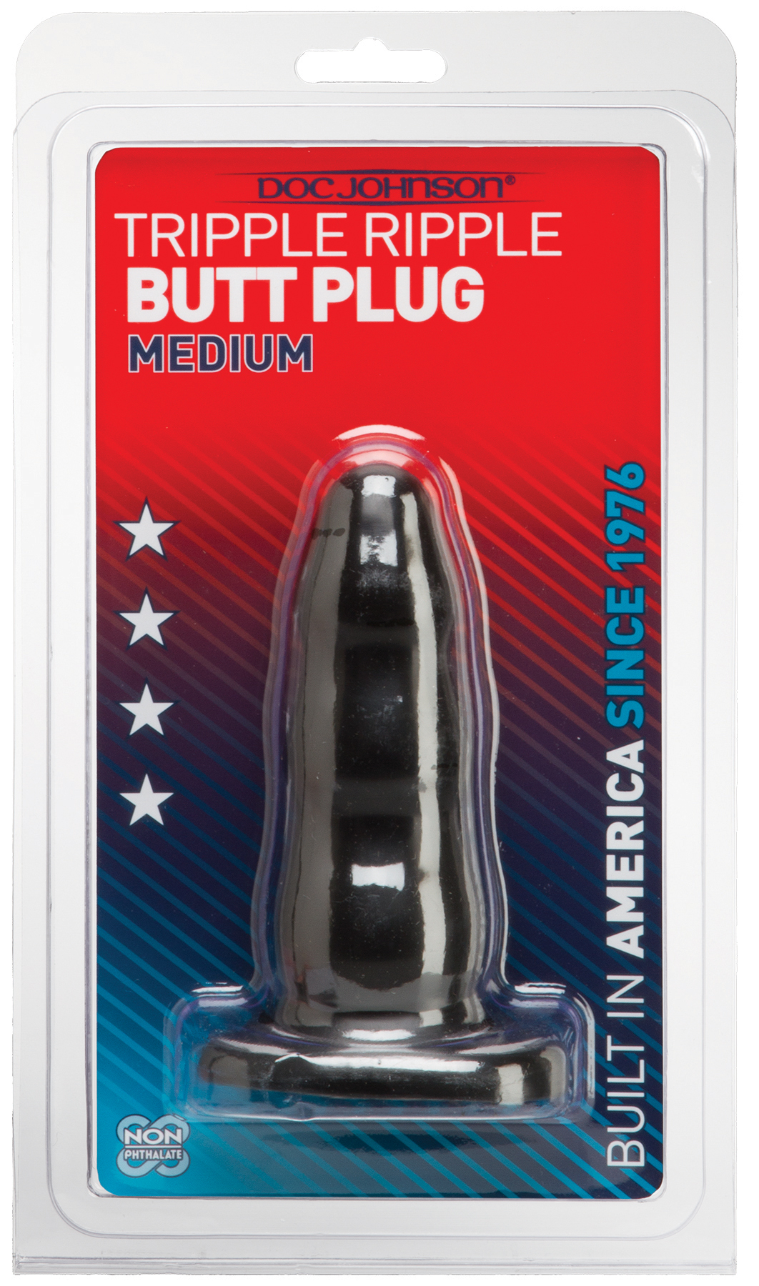 DOC JOHNSON Triple Butt Plug blk medium