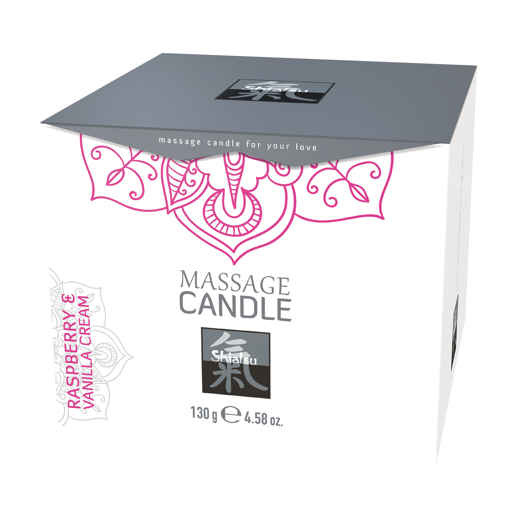 SHIATSU Massage Candle Raspberry & Vanilla Cream 130ml