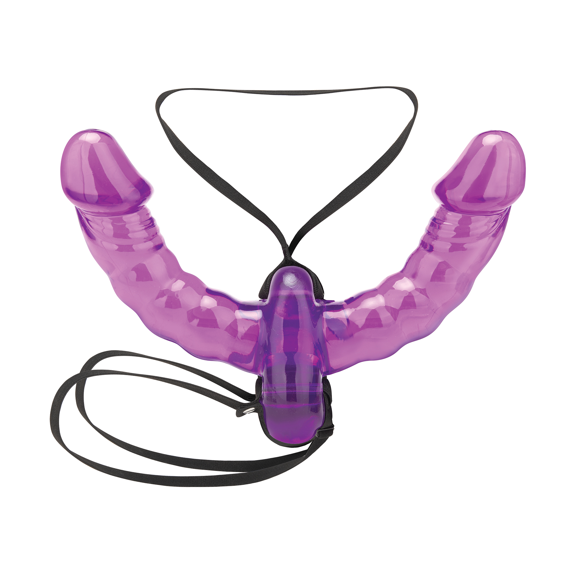 LUX FETISH Pleasure for 2 Double-Ended Strap-On - Purple