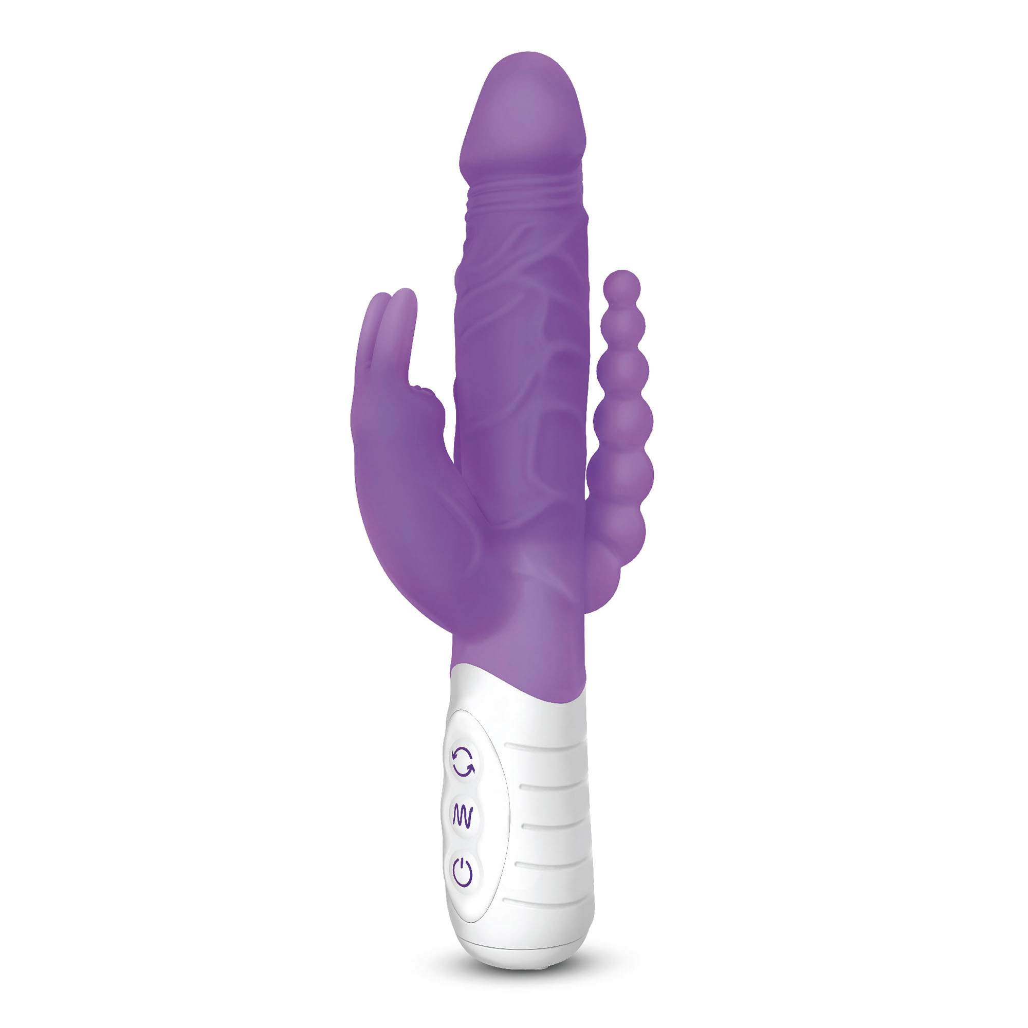 RABBIT ESSENTIALS Slim realistic double penetration purple