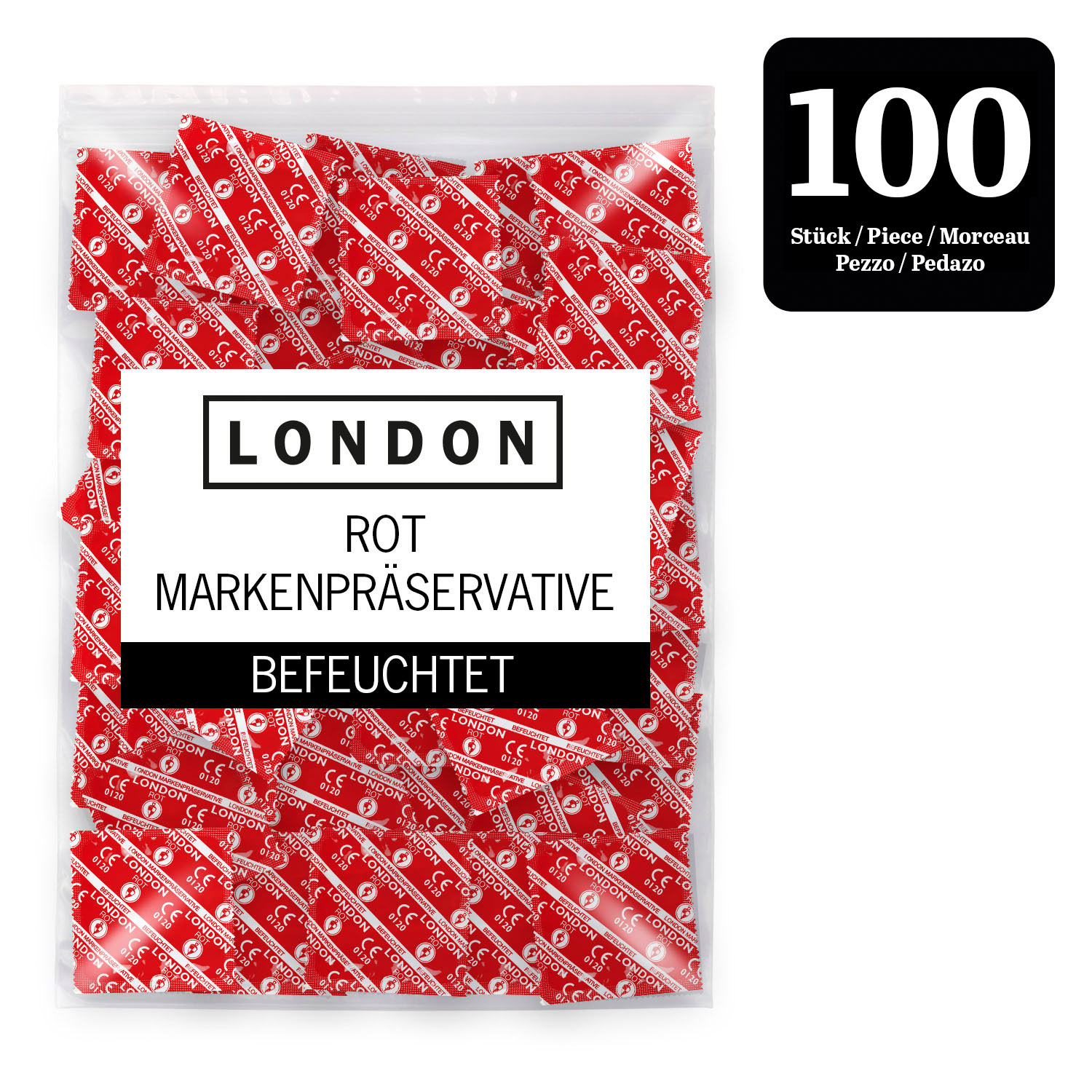 LONDON Feucht rot 100er