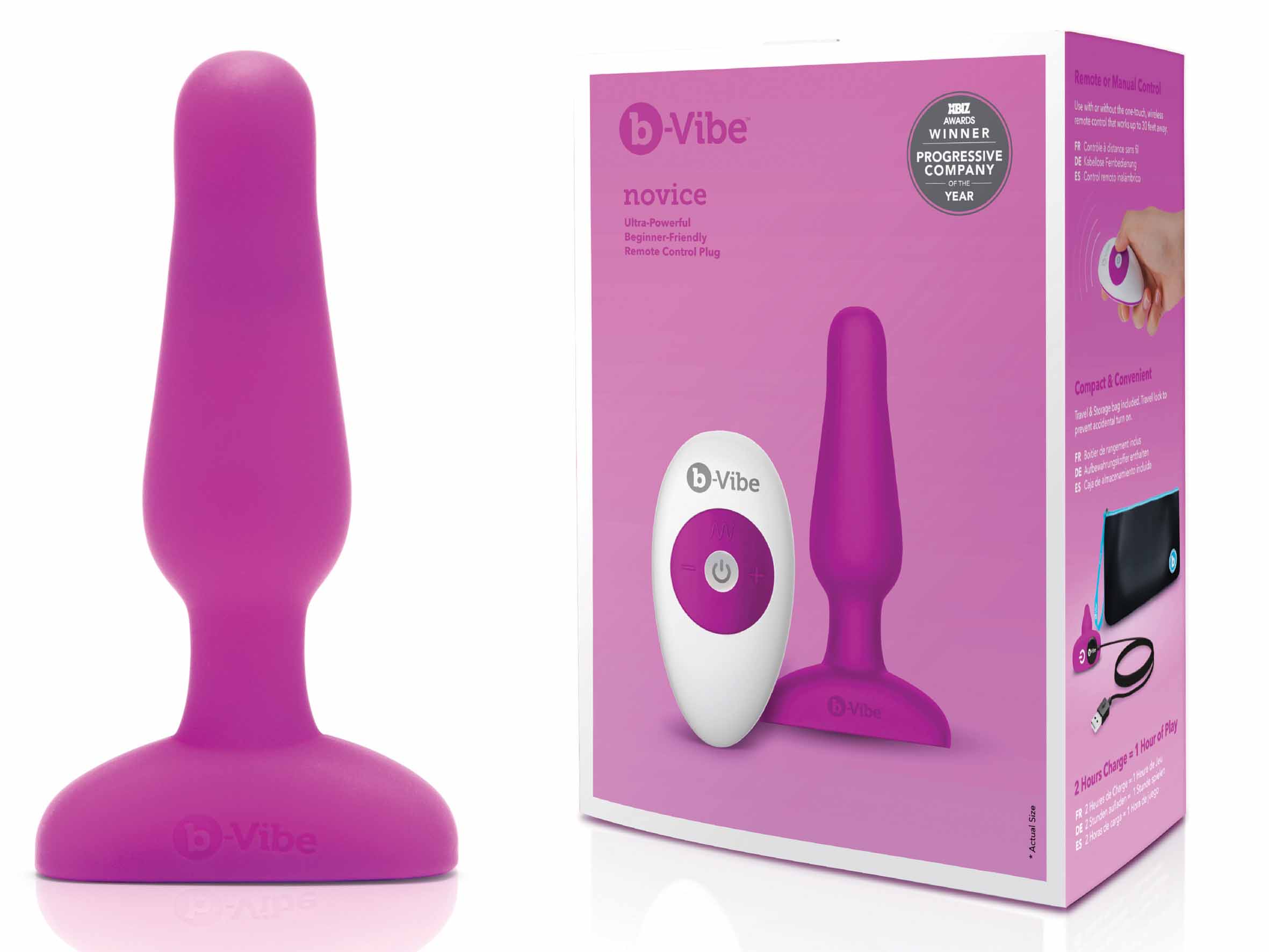 b-Vibe Novice Plug Fuchsia