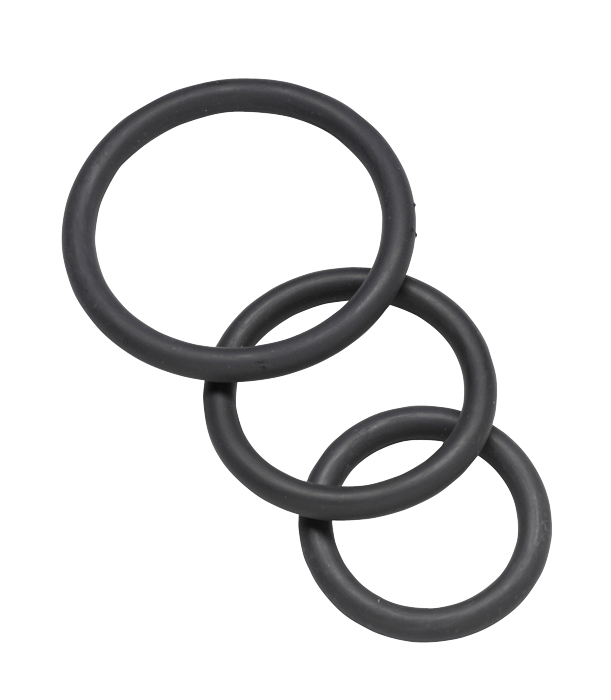 SPARTACUS Nitrile Cock Rings black (3er)