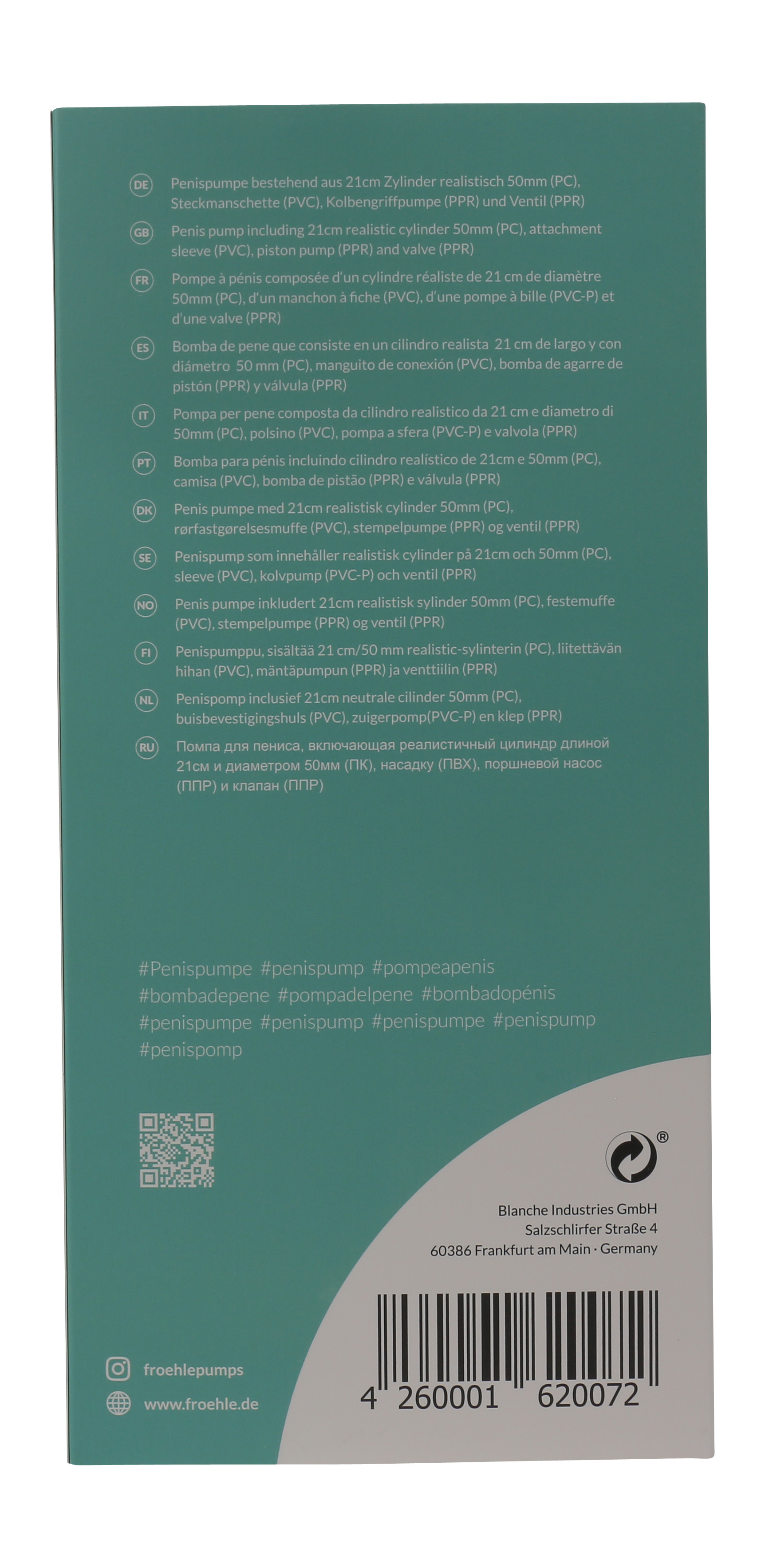 690000040910_6 FRÖHLE Realistische Penispumpe L Professional, glasklar