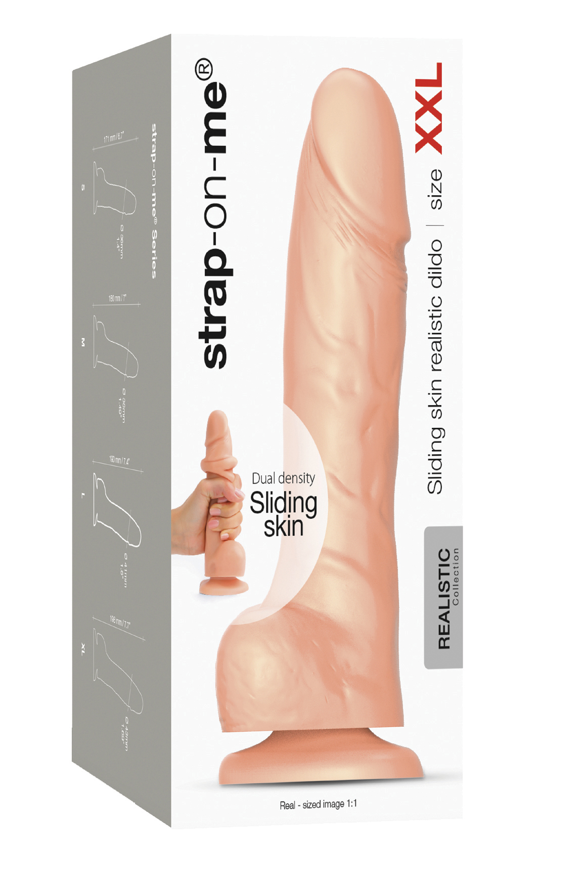 Strap-on-me Sliding Skin Realistic Dildo flesh XXL