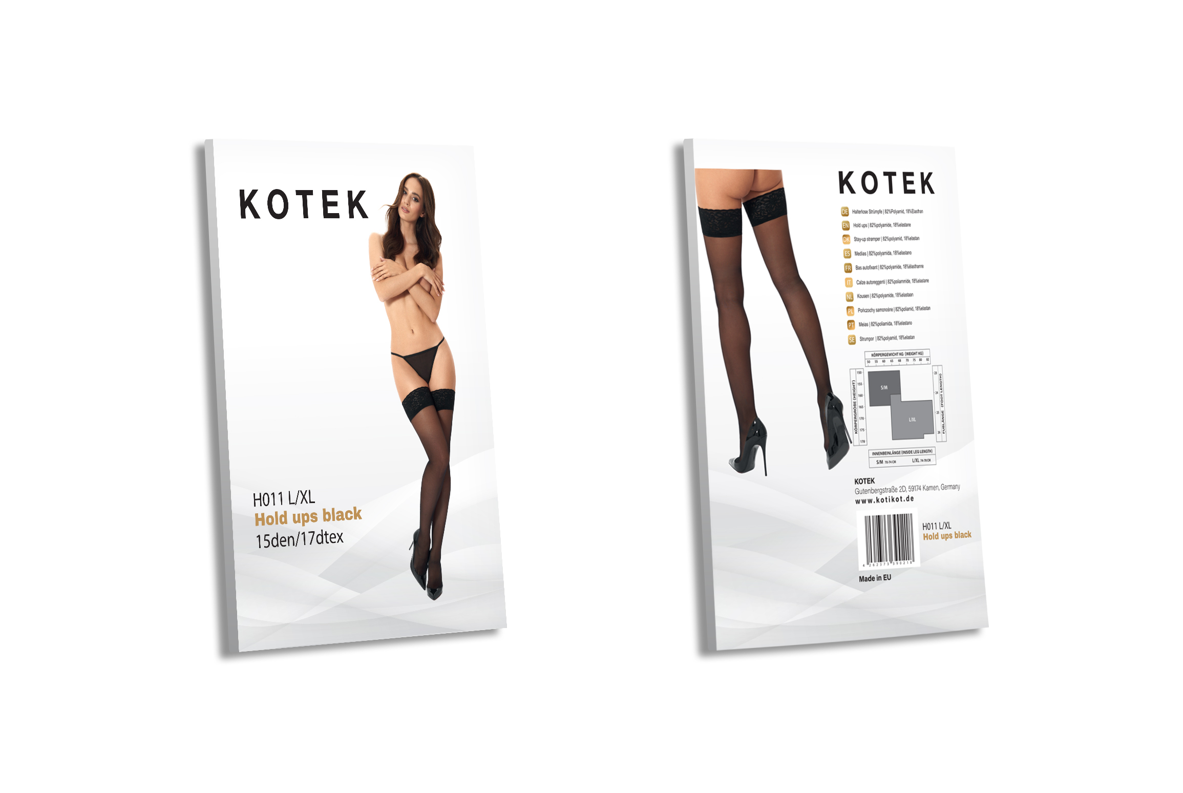KOTEK Halterlose Strümpfe H011 schwarz L/XL KOTEK Halterlose Strümpfe H011 schwarz L/XL