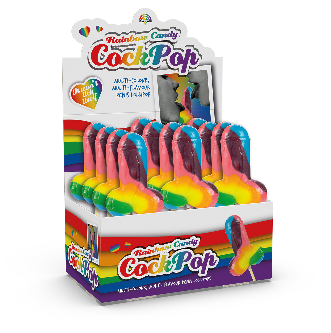 Rainbow Cock Pop (12er Display)