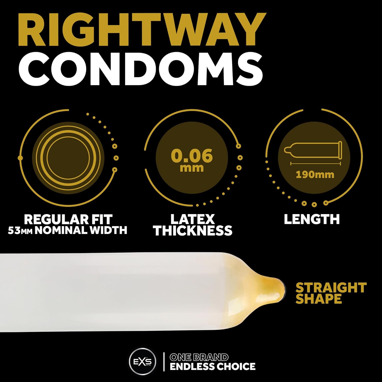 EXS Right Way Gold condoms (100pcs)