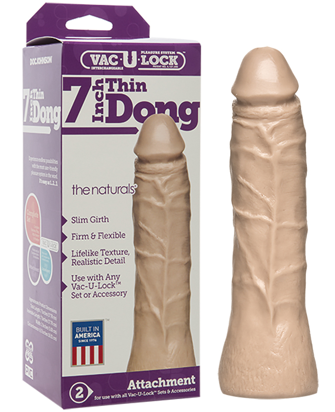 DOC JOHNSON VAC-U-LOCK 7' Thin Dong The Naturals