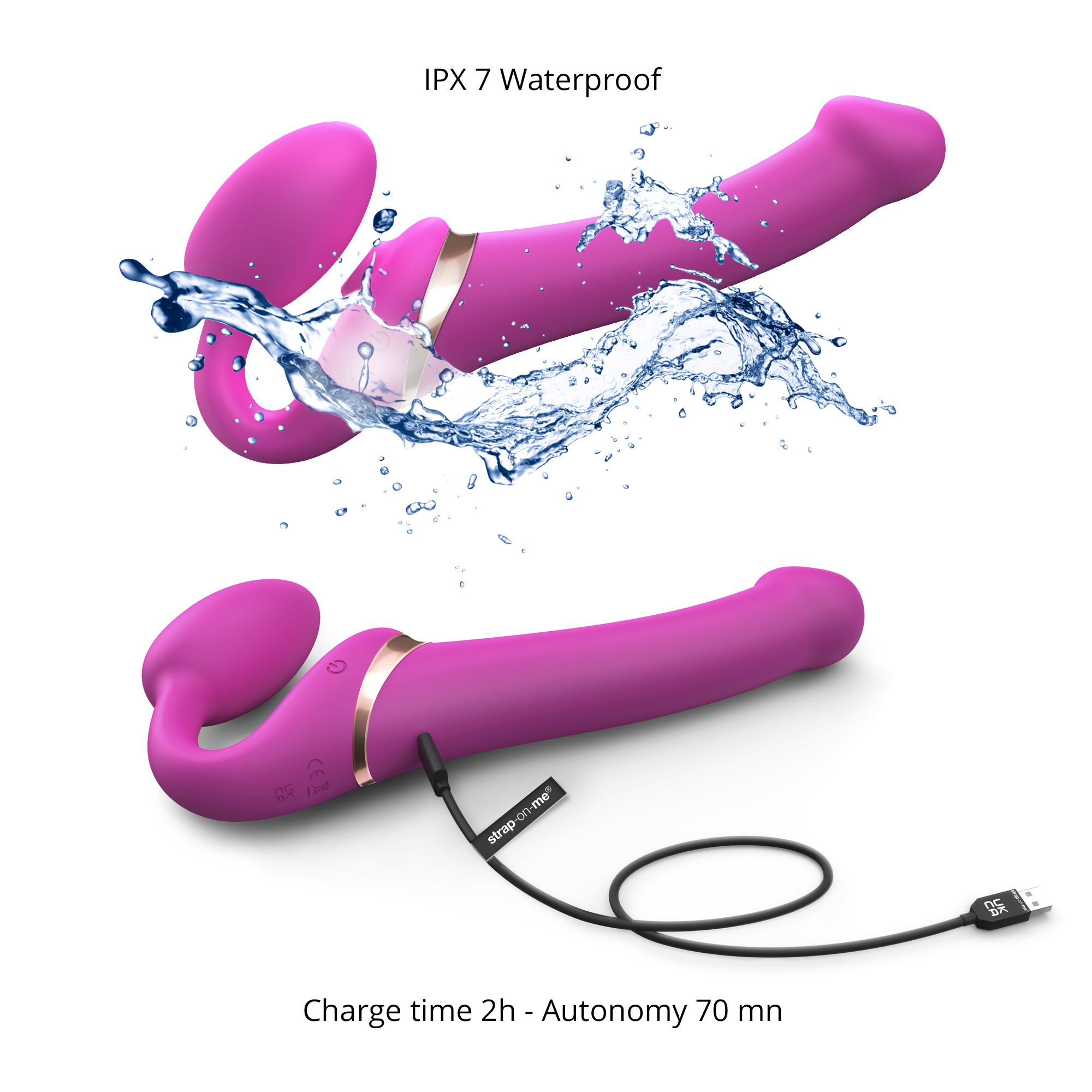 Strap-on-me Multi-Orgasm Bendable pink XL Strap-on-me Multi-Orgasm Bendable pink XL