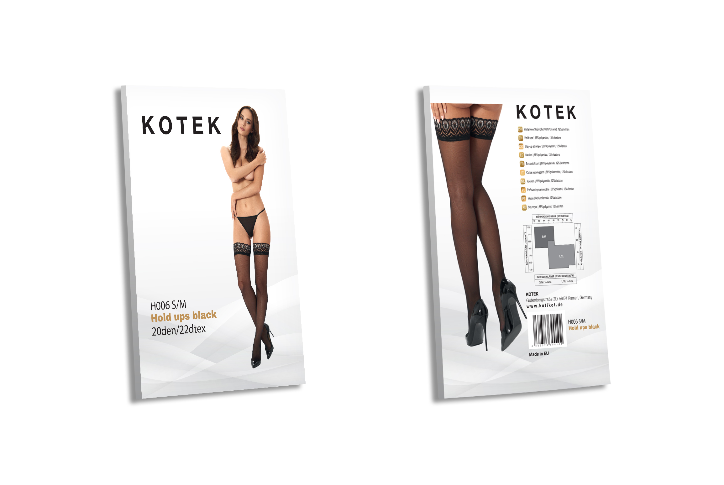 KOTEK Halterlose Strümpfe H006 schwarz S/M KOTEK Halterlose Strümpfe H006 schwarz S/M