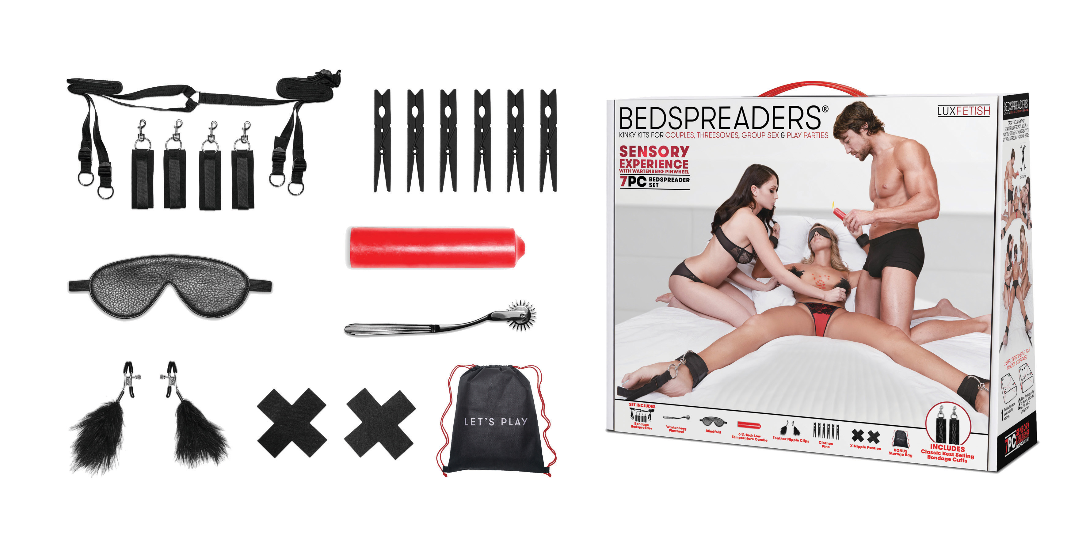 LUX FETISH Bedspreaders Sensory Experience (7pc)